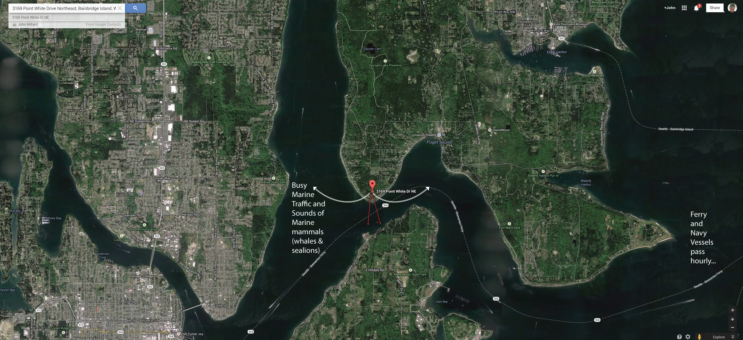 Location Map: Bainbridge Island, Washington- Point White