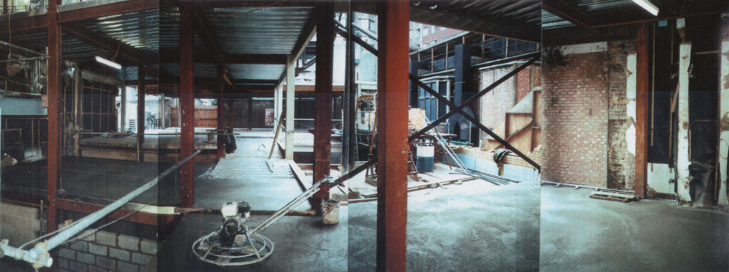 Floating concrete on such a busy site was challenging, lowering the humidity of the spaces sufficiently to move equipment into position was another.