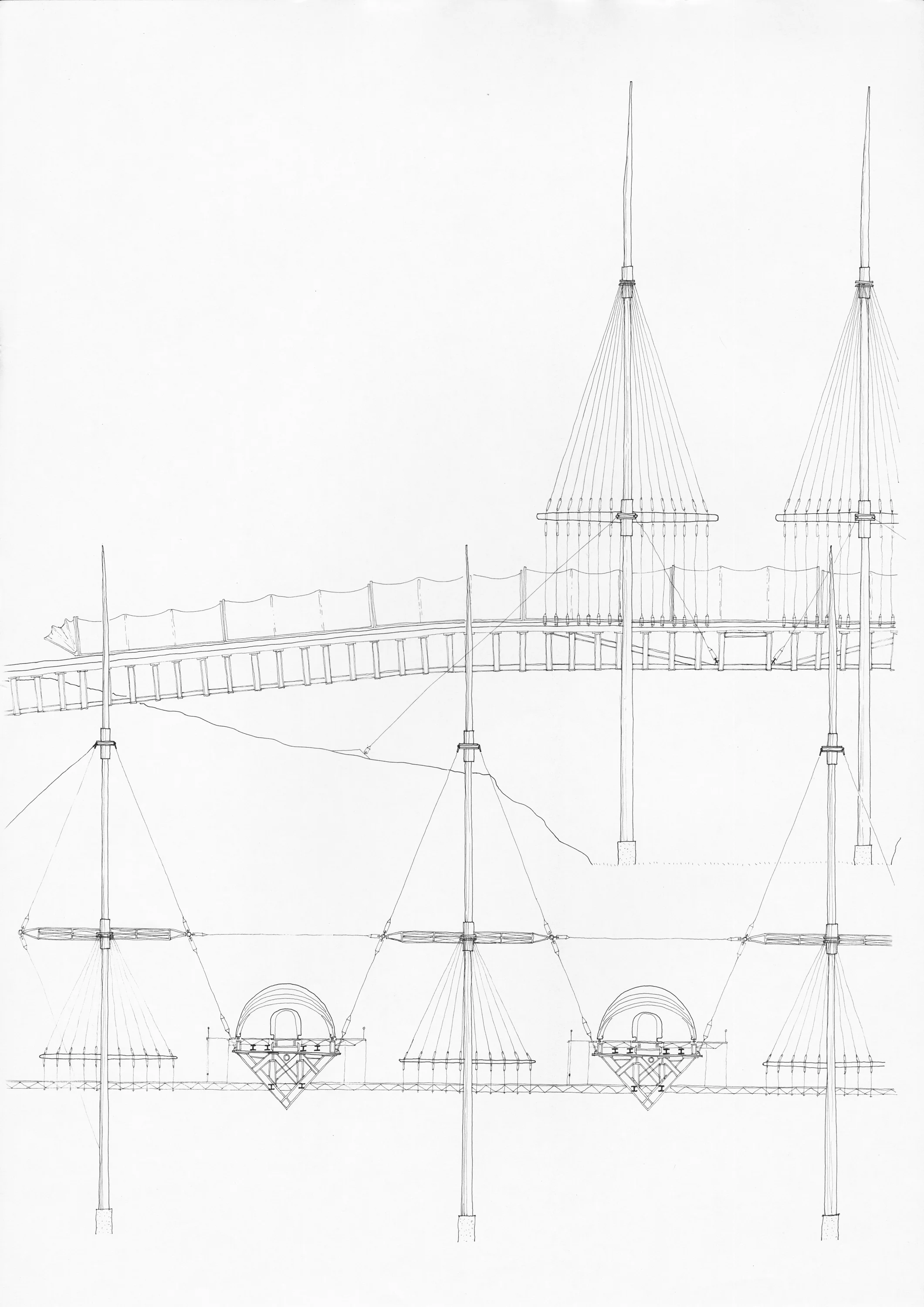 Section/ Elevation of Berlin Train Hotel
