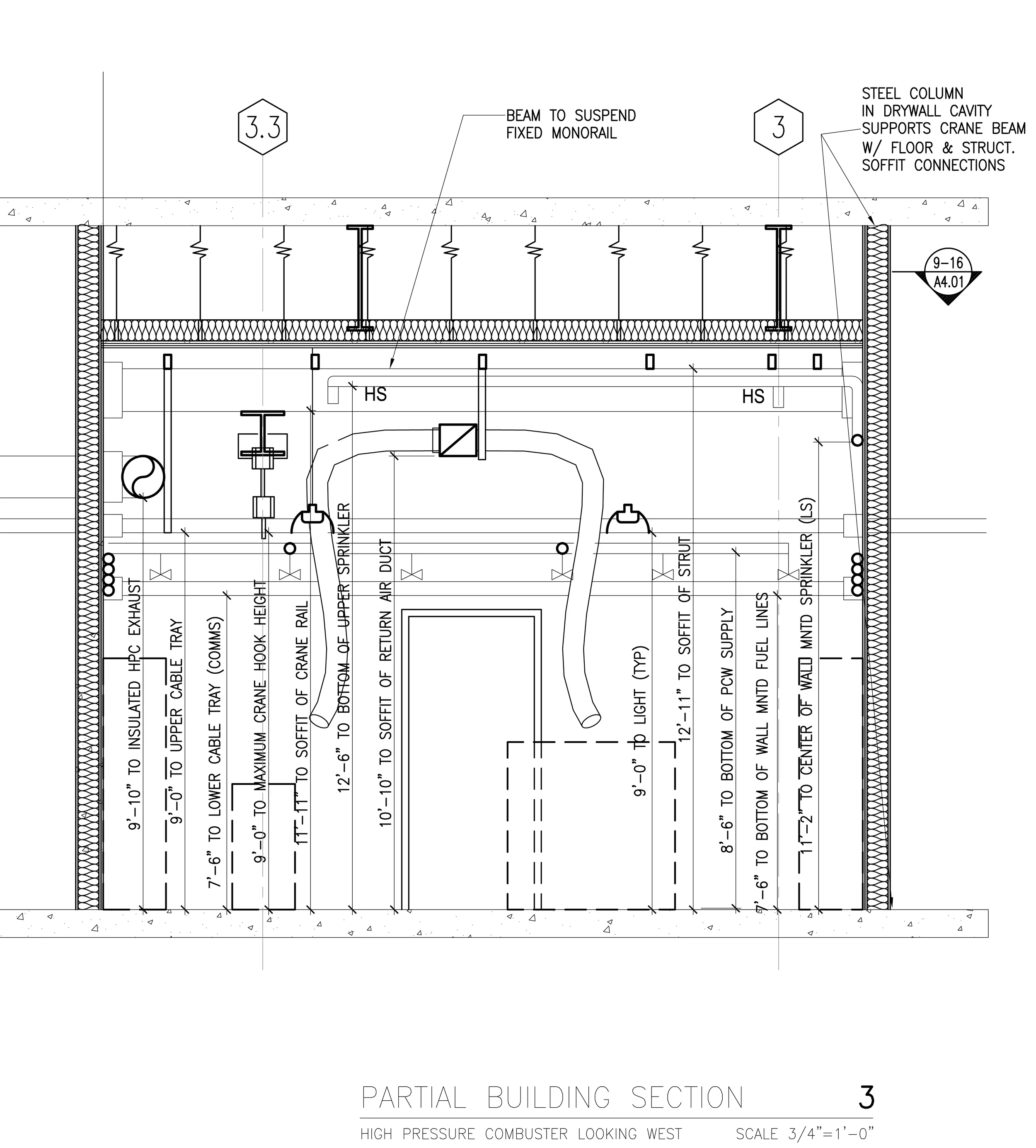 Figure 33: Enlarged Section from Sheet A3.11 of High Pressure Combuster