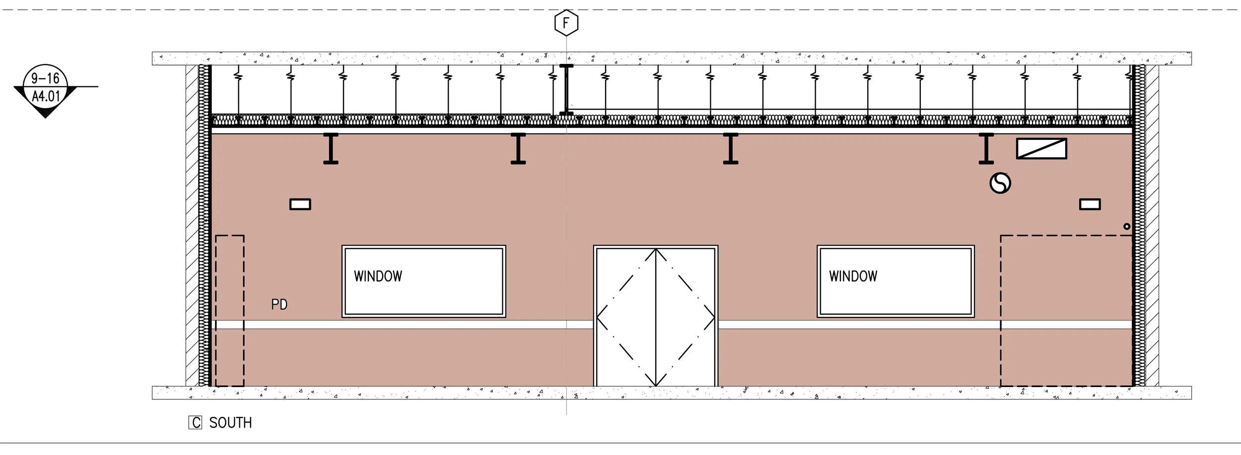 Figure 55: Interior Elevation from Sheet 5.12 Showing HPC Control Room