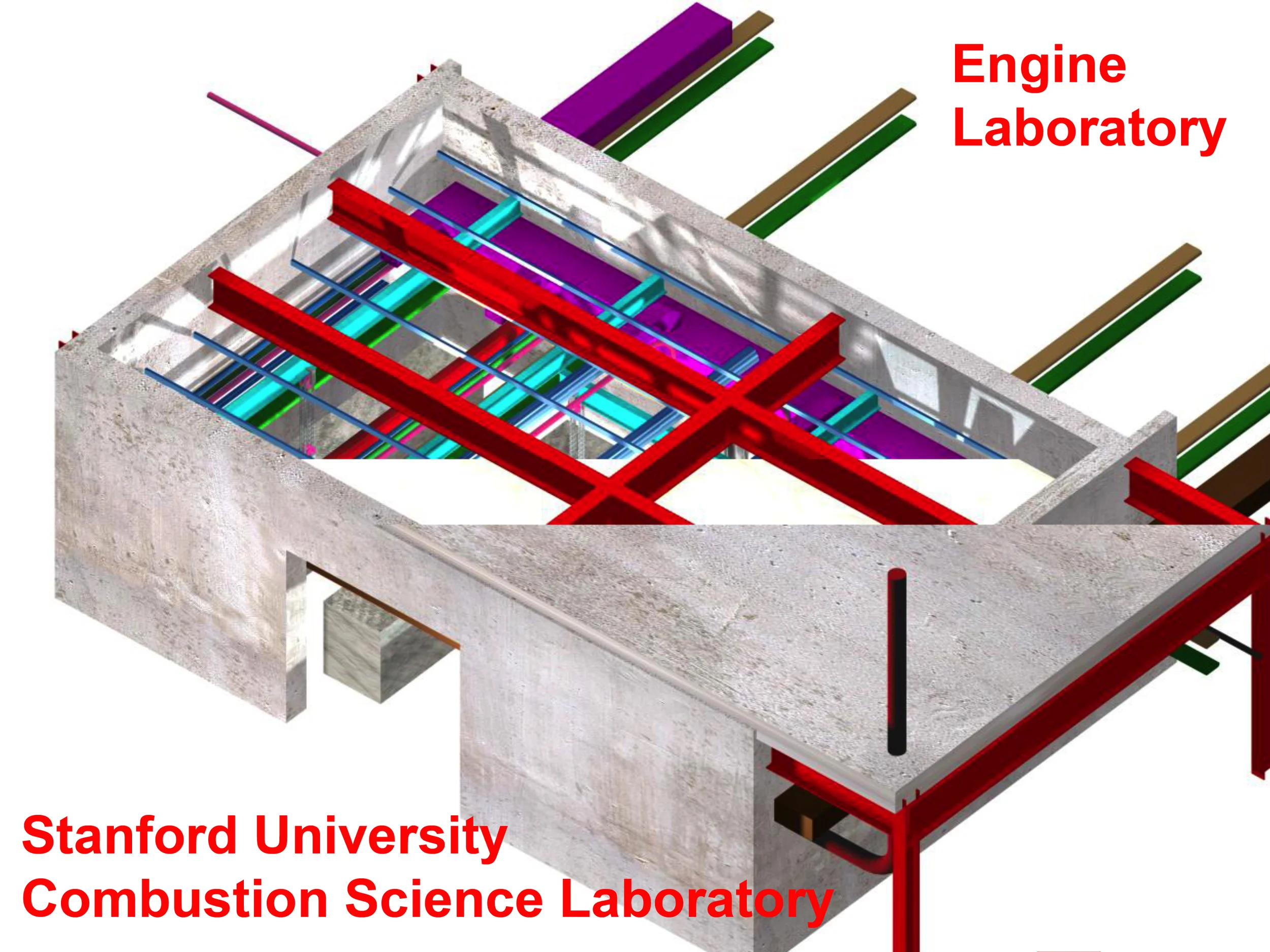 Figure 14: Engine Lab Coordination Model (ACAD ADT R3)- Drawing & Design Coordination by John Millard)