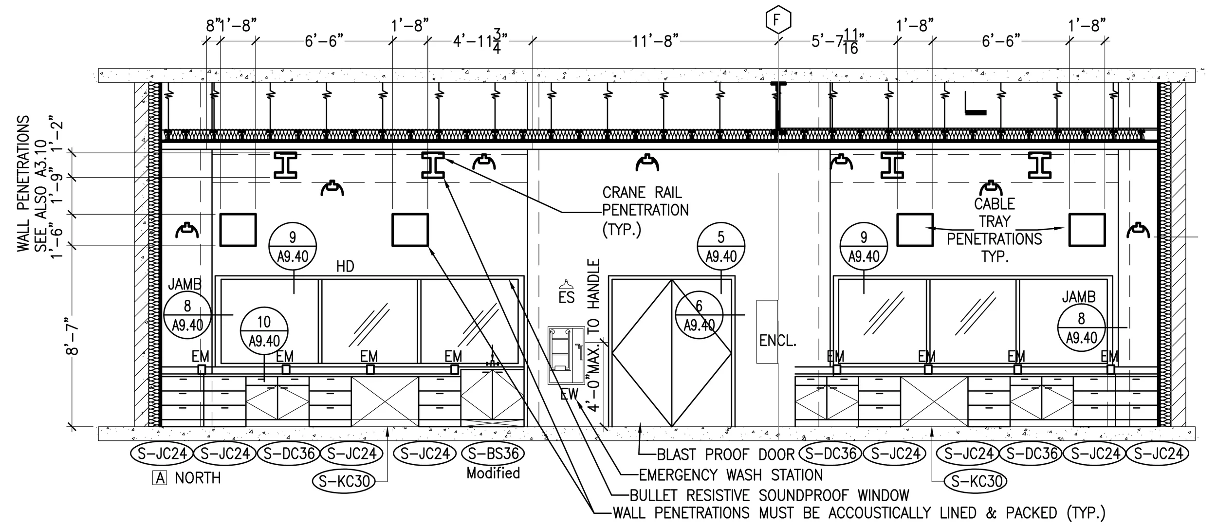 Figure 7: Interior Elevation from Sheet A5.13- Drawing & Design Coordination by John Millard