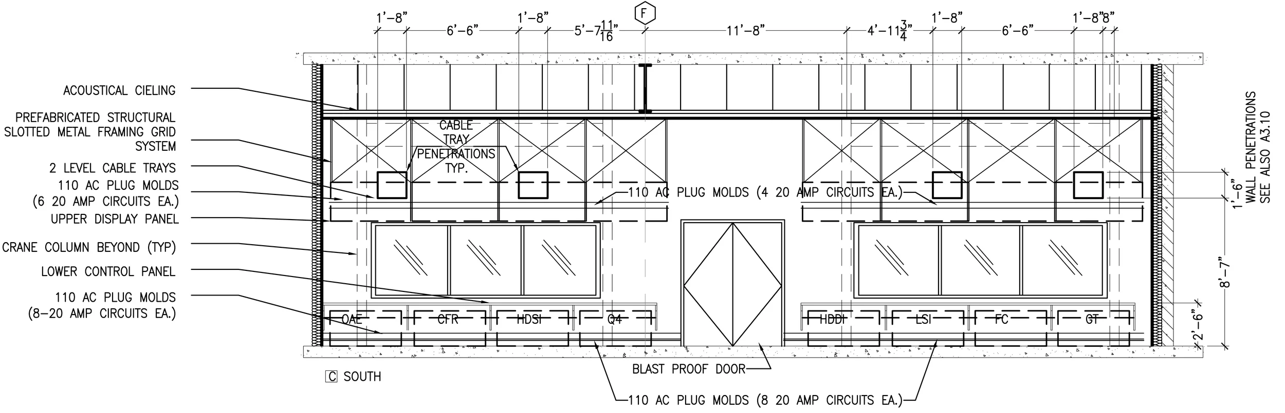 Figure 11: Interior Elevation from Sheet A5.13- Drawing & Design Coordination by John Millard