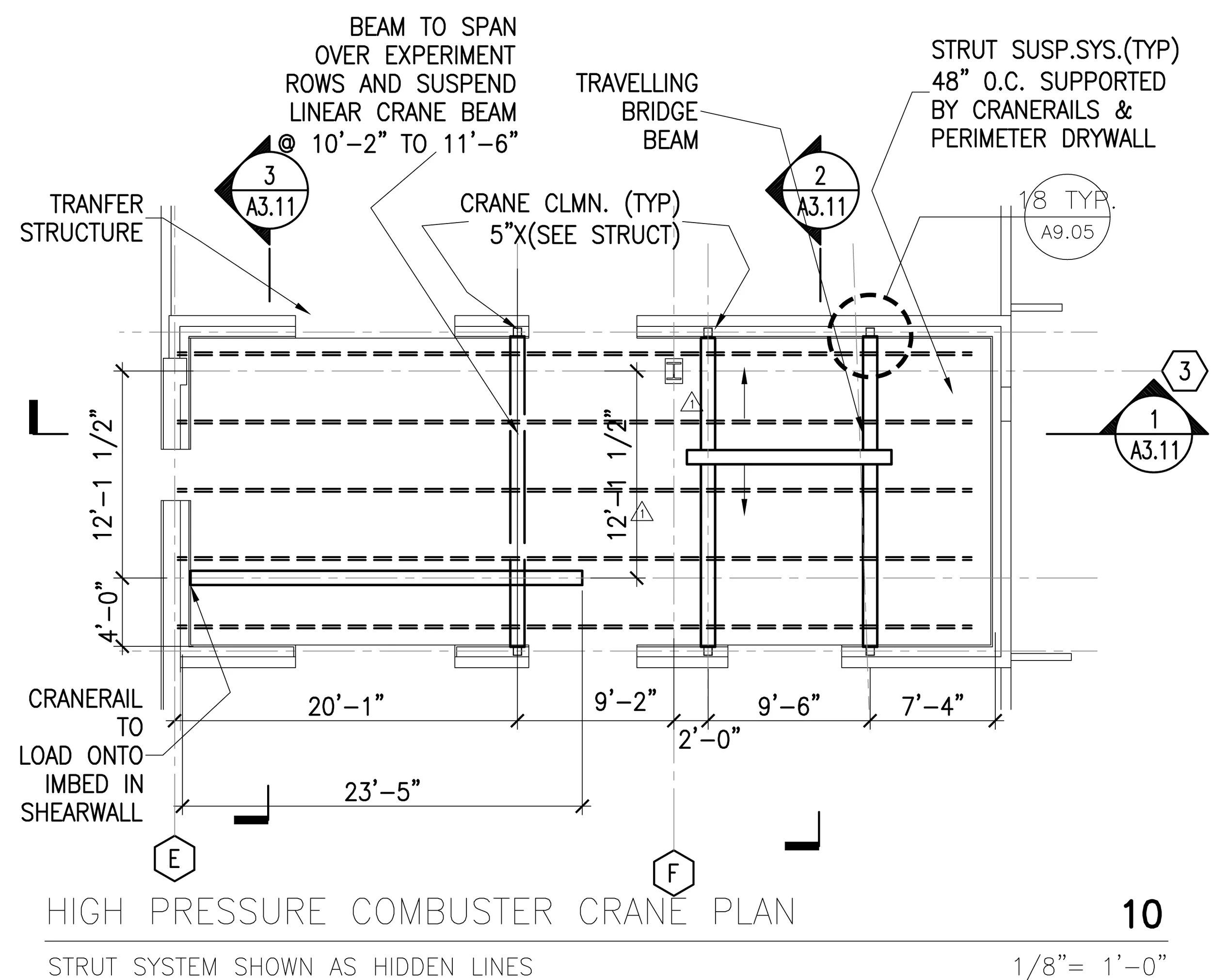 Figure 39: Enlarged Plan from A4.01- Crane Layout