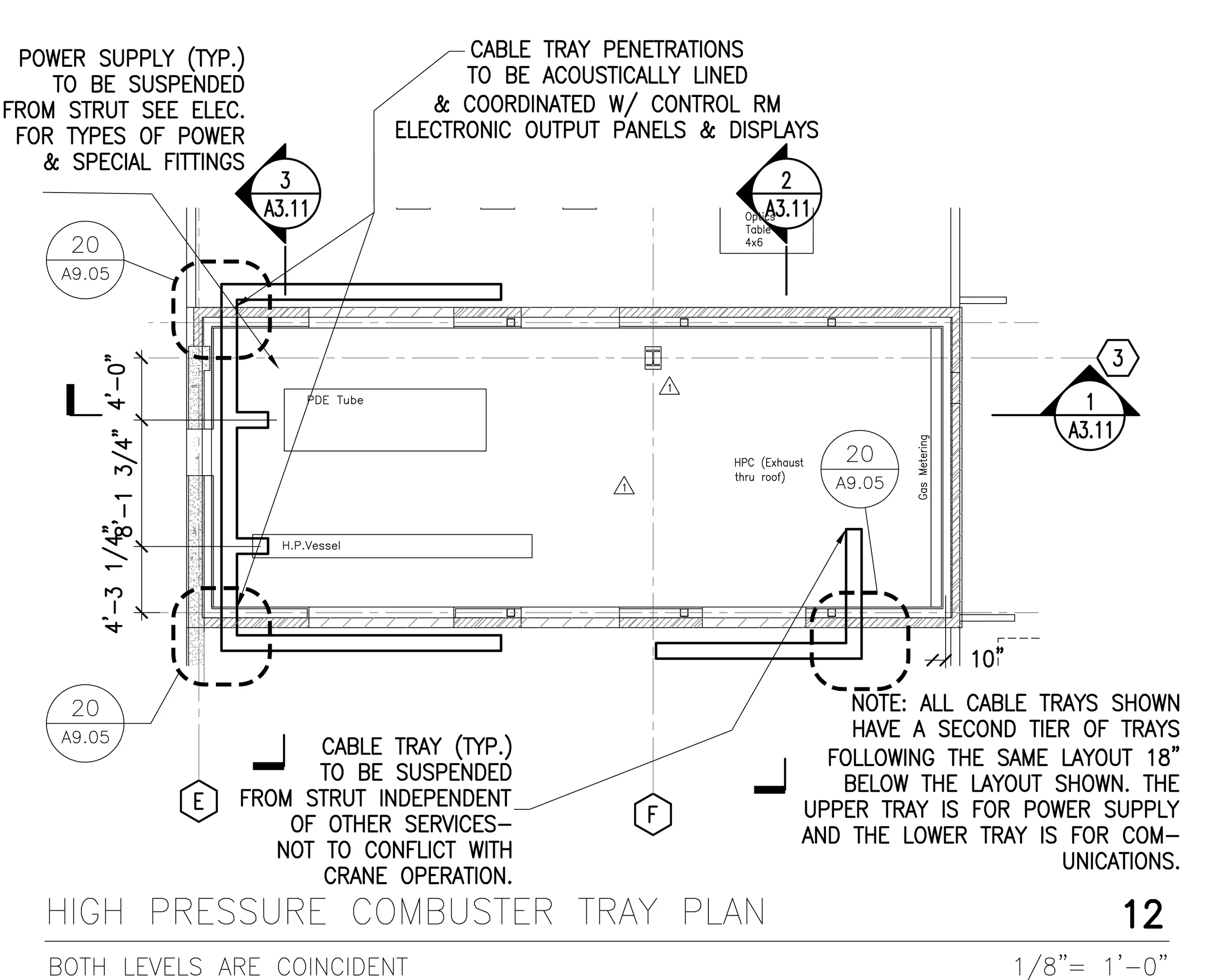Figure 49: Enlarged Plan from A4.01- Overhead Power & Communications Layout