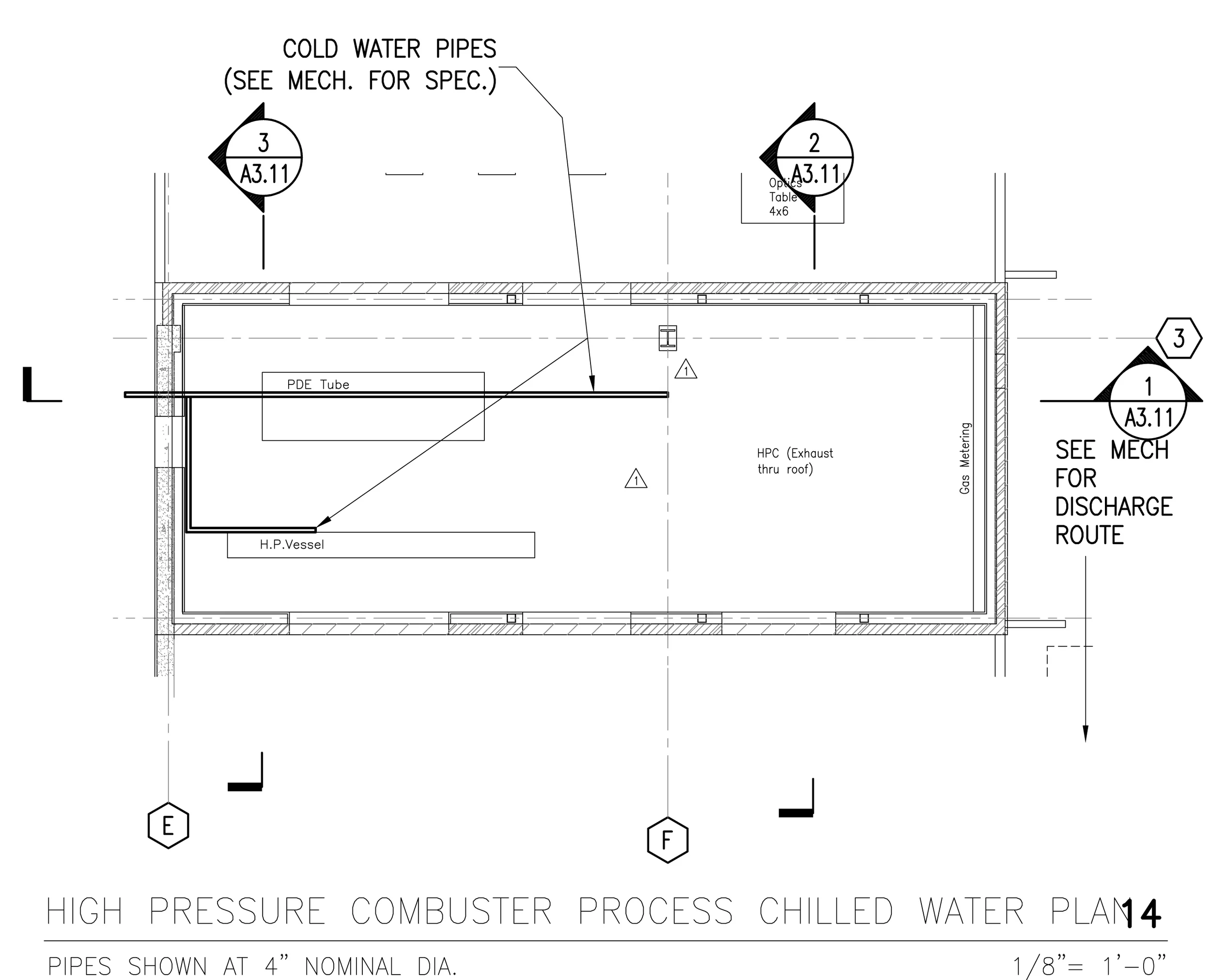 Figure 43: Enlarged Plan from A4.01- Process Chilled Water Layout