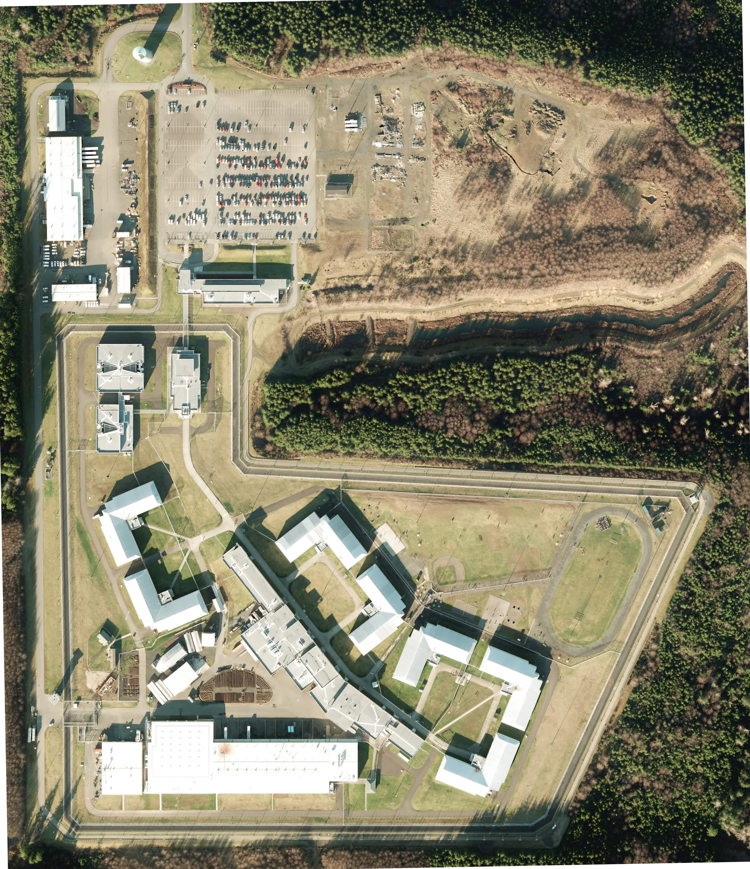 Figure 1: Satelite photo showing the corrections facility as constructed.