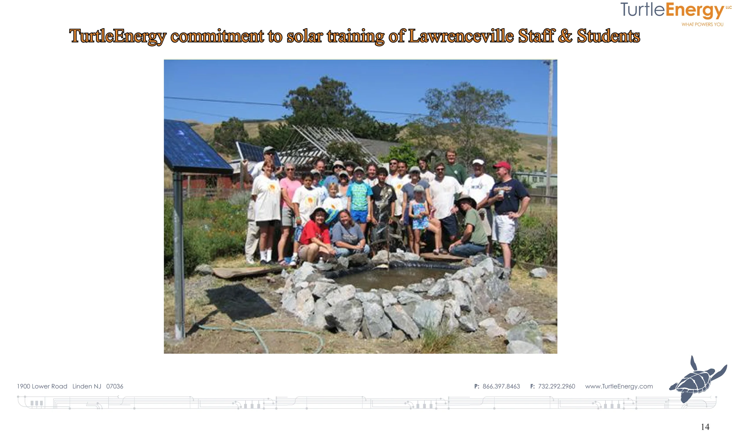 Figure 11: Solar Schoolhouse is a non-profit that would provide teaching and workshops for Lawrenceville students to increase solar knowledge.