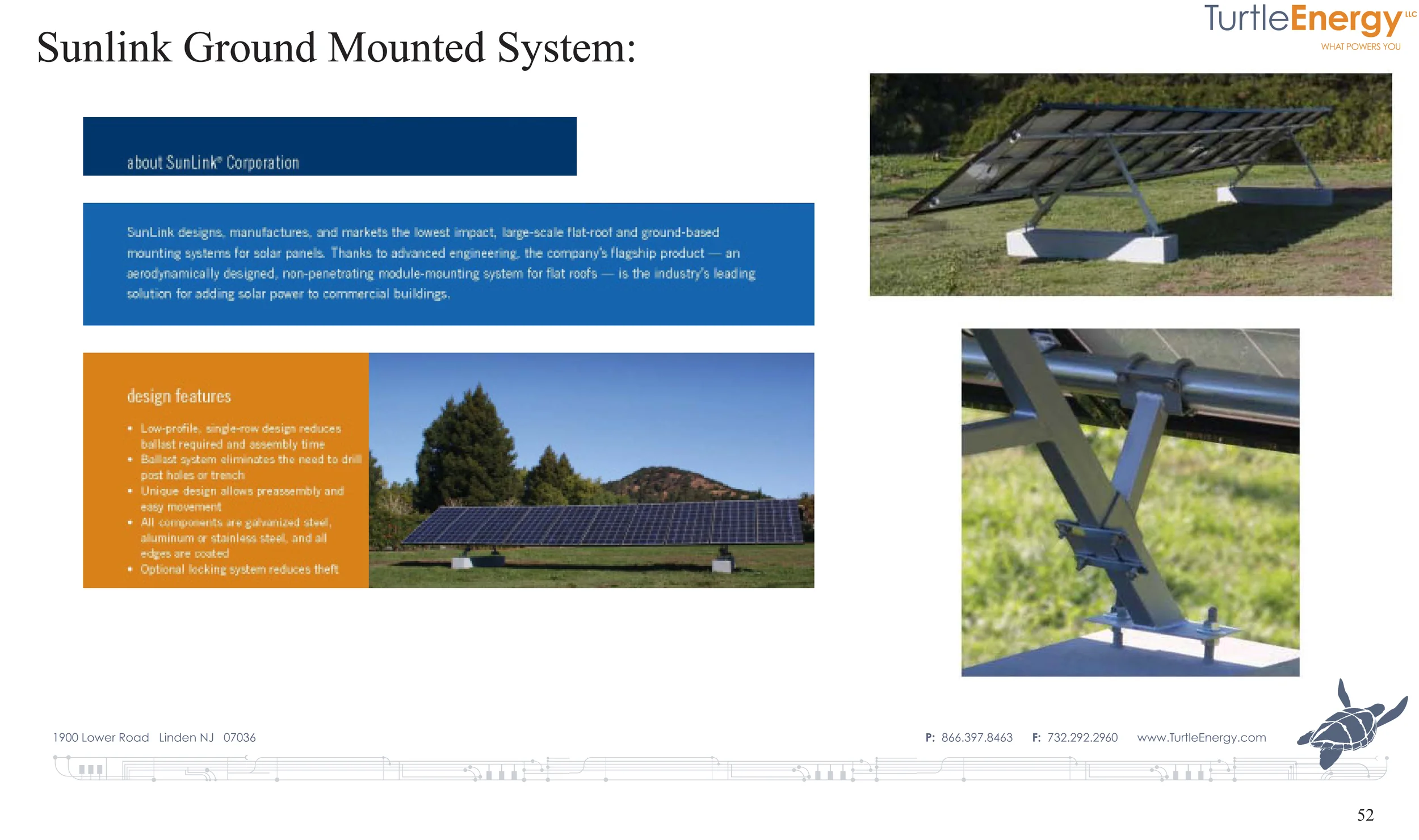 Figure 29: The Sunlink Bracketry is constructed entirely of nonferrous metal and is very strong.