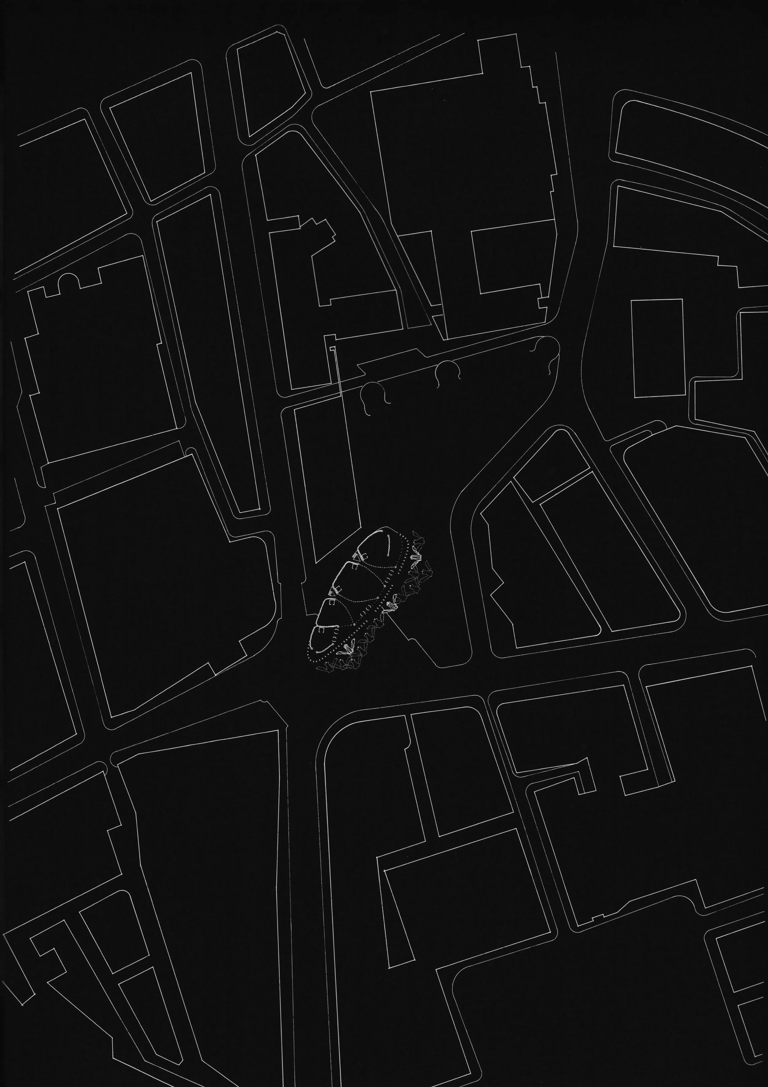 Figure 4: Schematic Site Plan showing treatment to the south west facade of the tower.