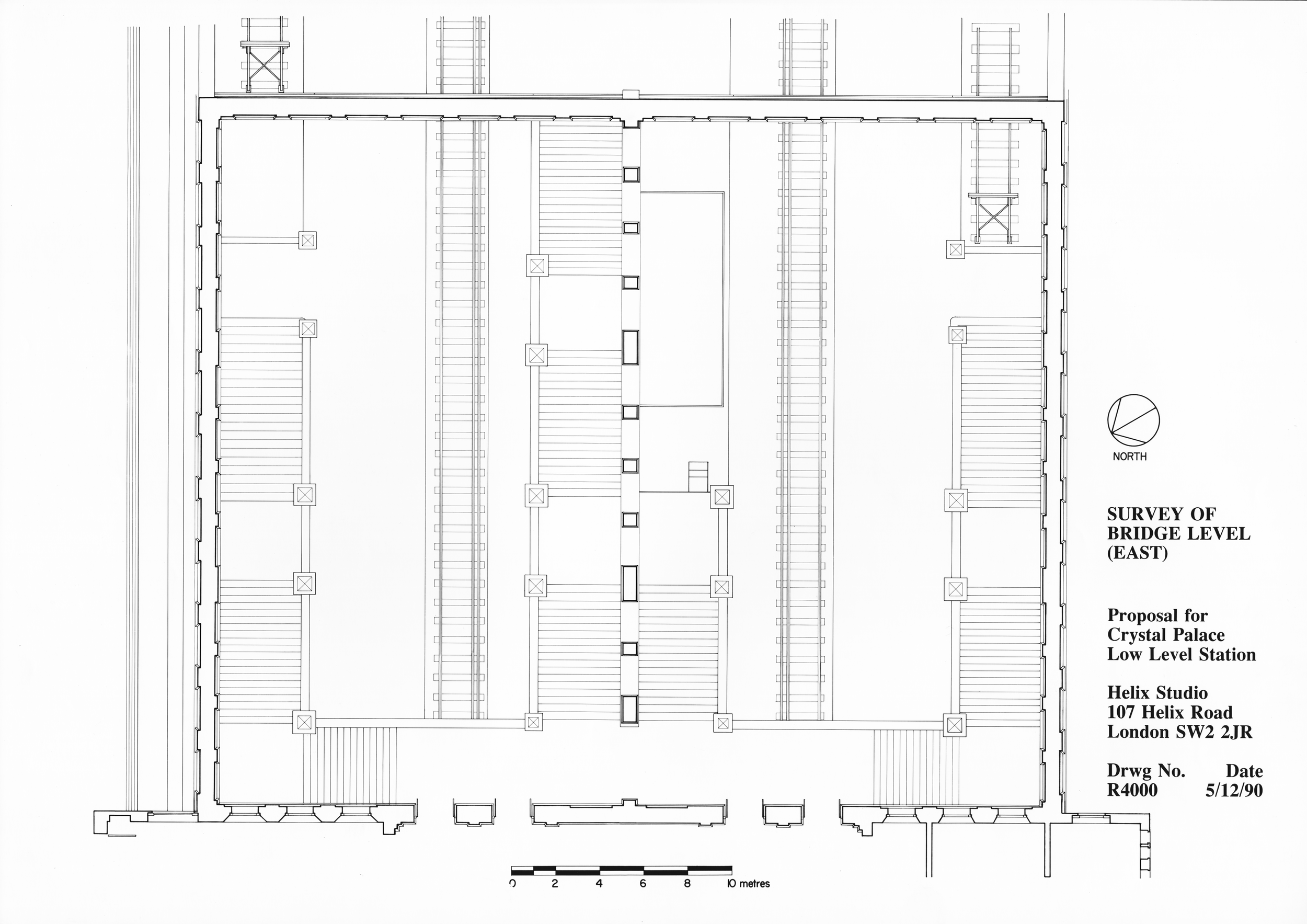 Figure 11: Measured Survey Drawing showing plan of upper Train Shed...
