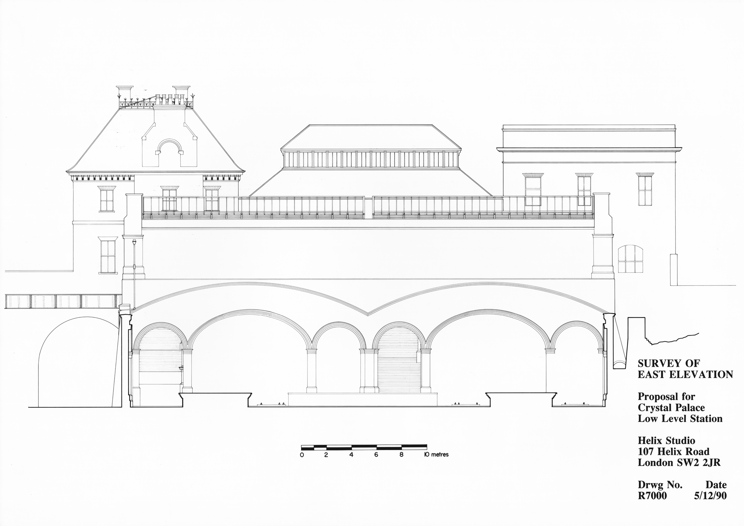 Figure 8: Measured Survey Drawing showing the South Elevation...