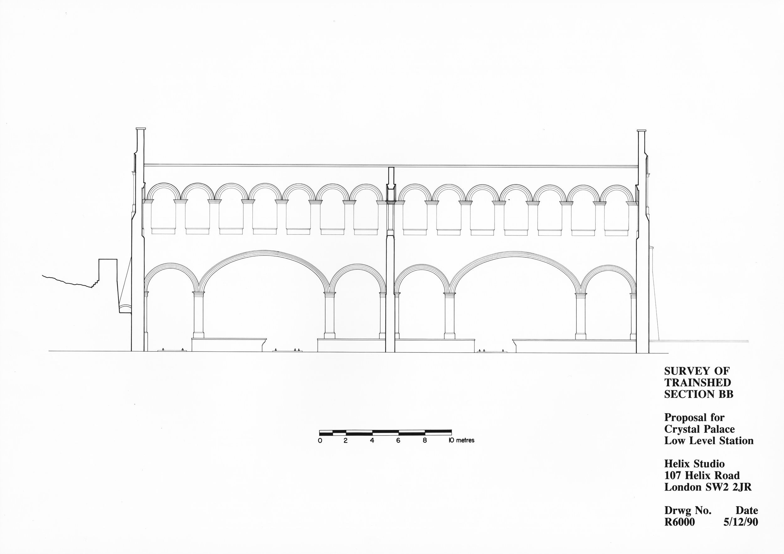 Figure 9: Interior Elevation of Train Shed South Wall...