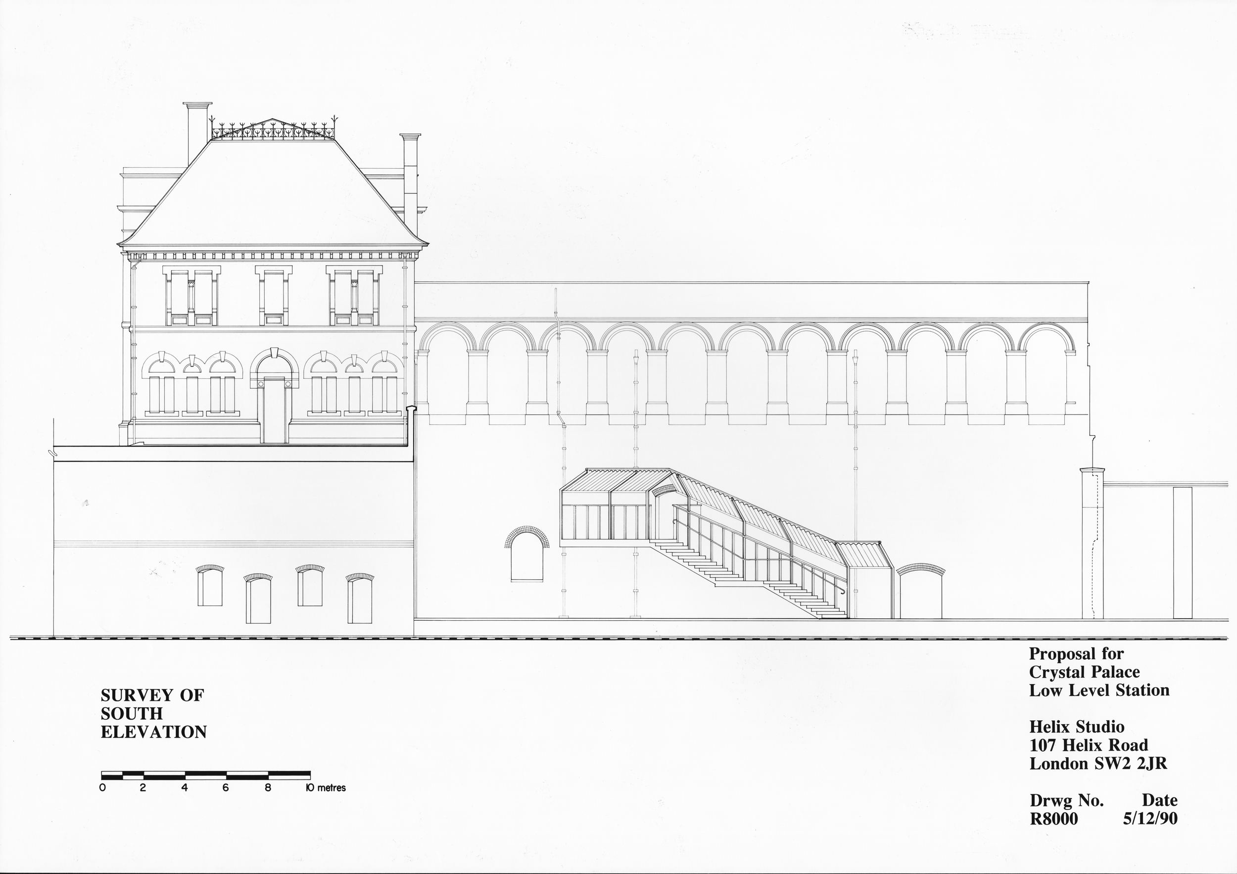 Figure 7: Measured Survey Drawing showing West Elevation...
