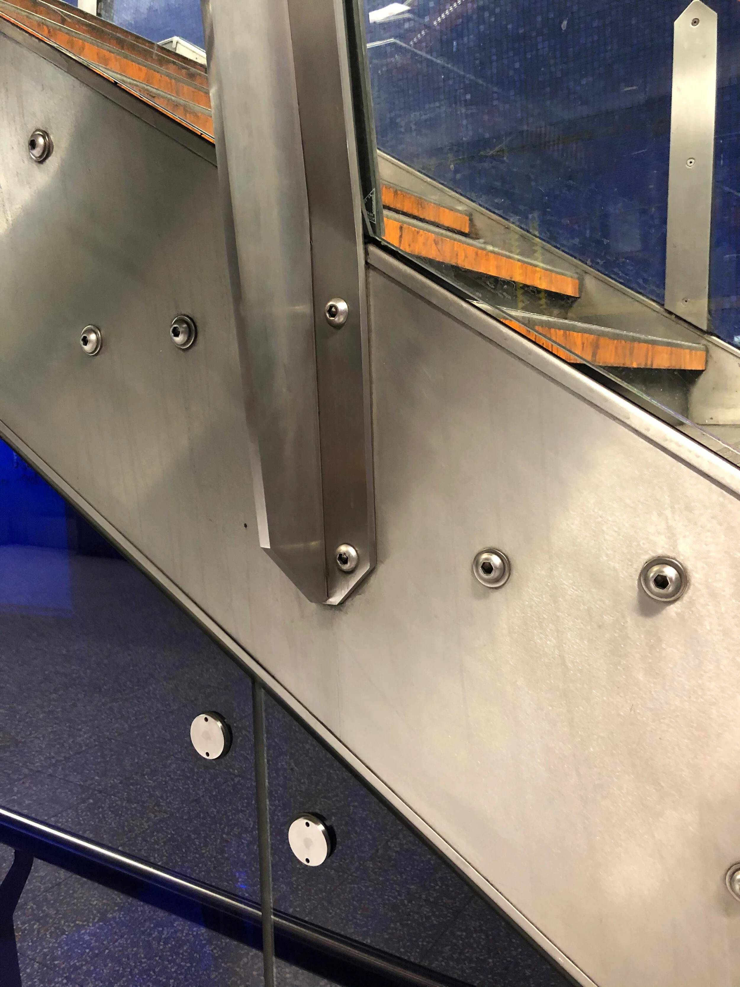 Architectural Metal Balustrade for Egress Stair at Greenwich Station