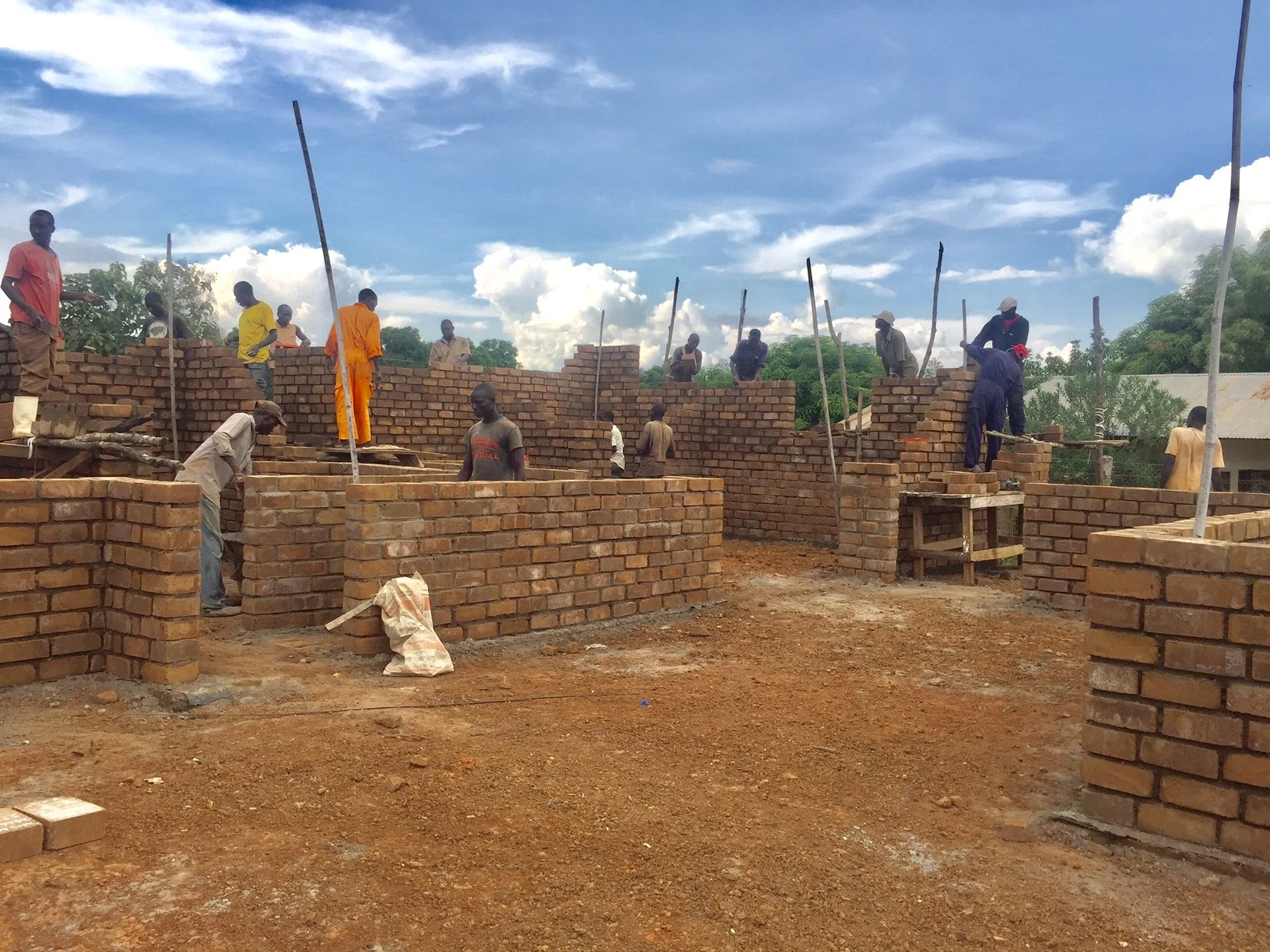 Over 100 employed now building with bricks made from training