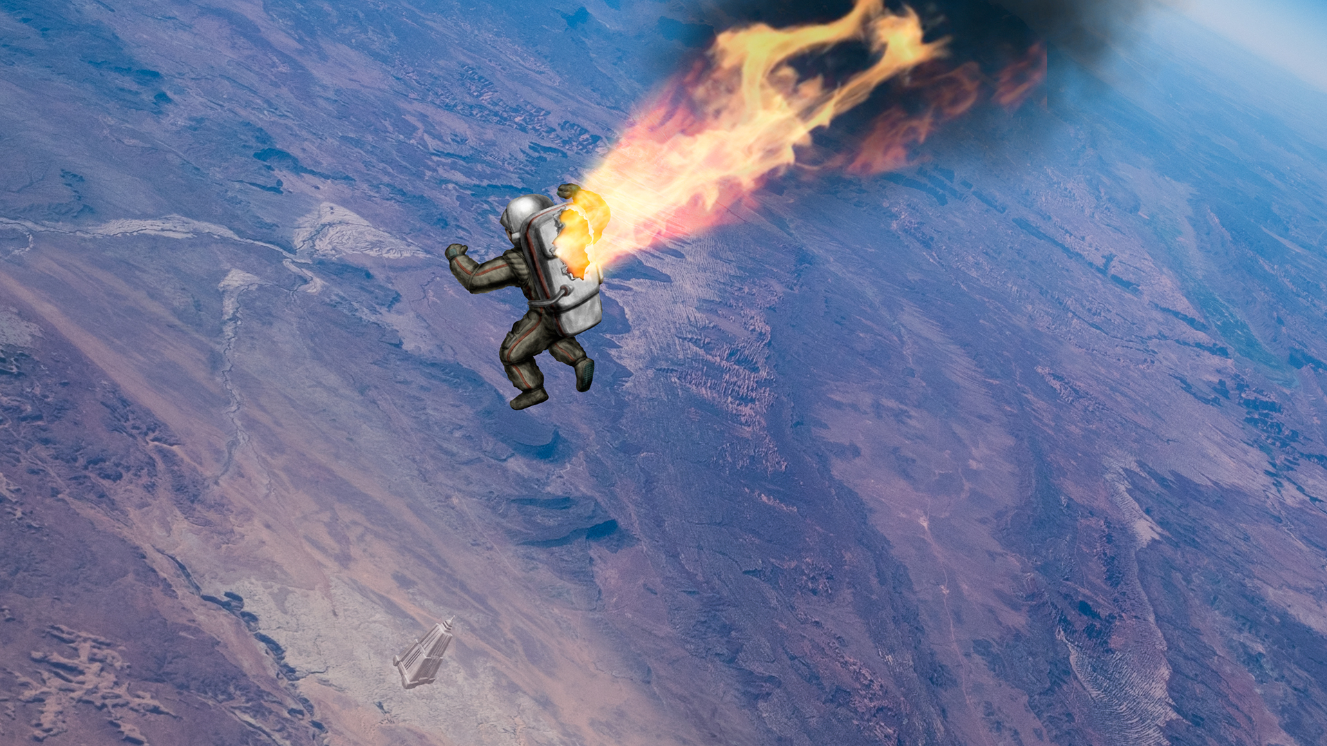 Still from The Fall of Icarus