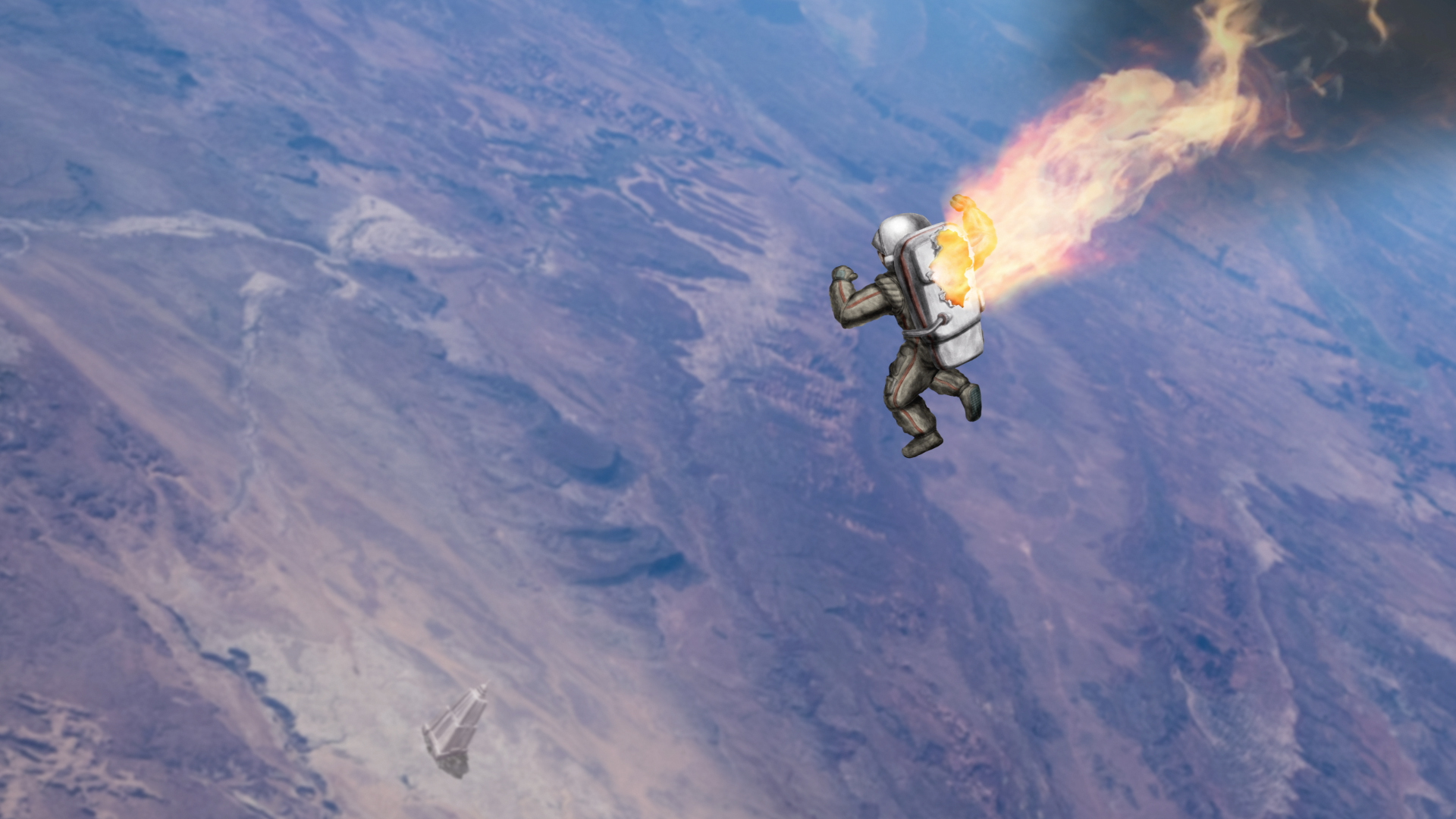 Still image from The Fall of Icarus