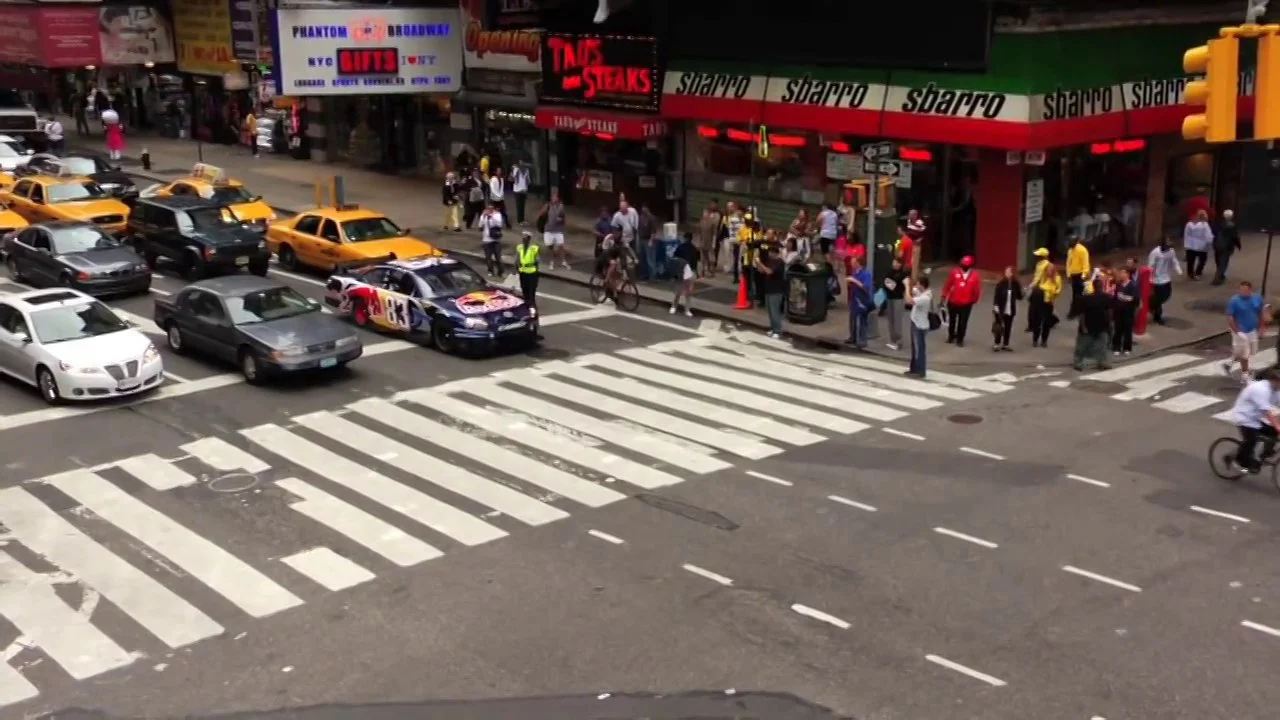 NASCAR Pit Stop in Times Square w  Red Bull Racing