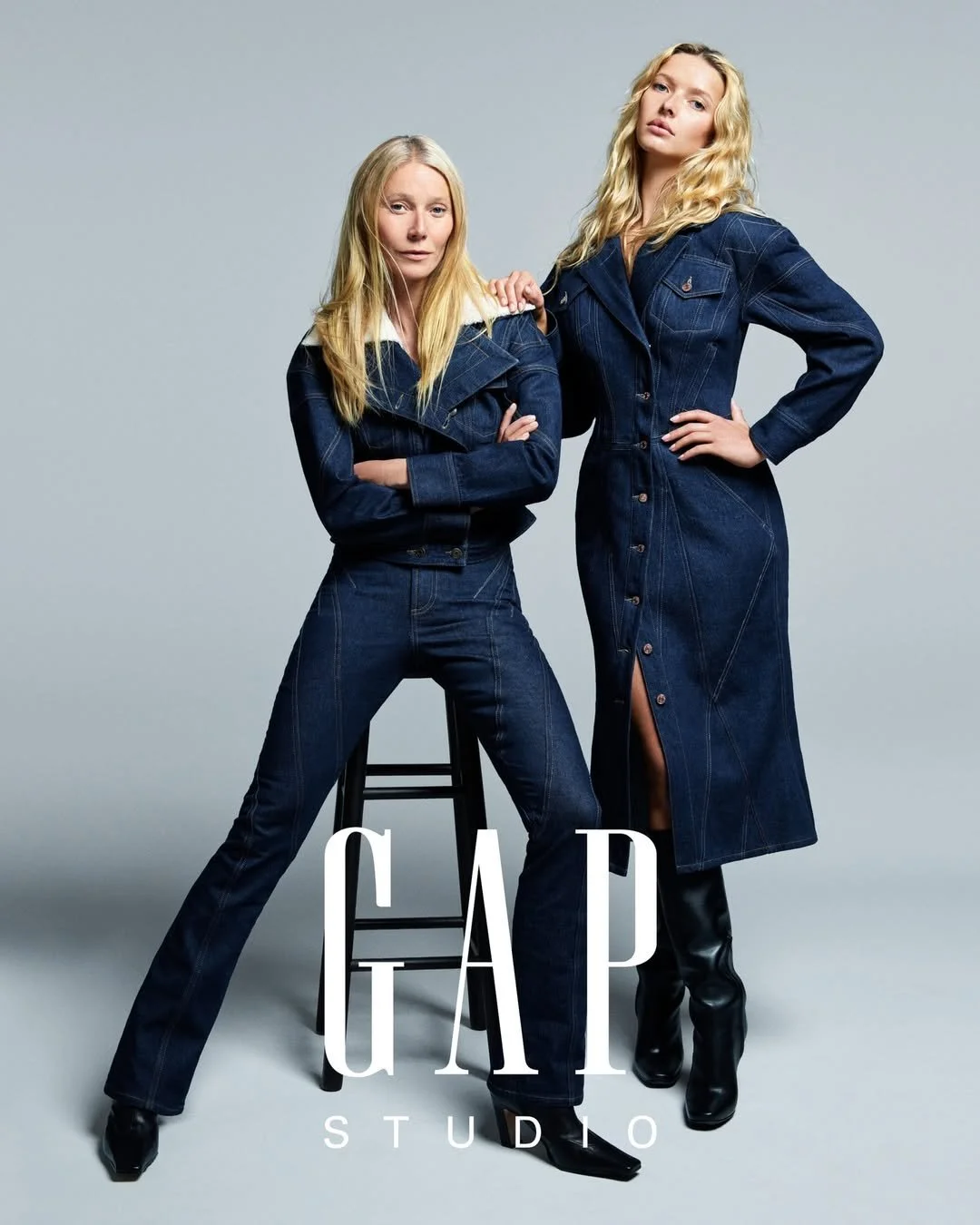 001 - GAPSTUDIO FW 2025. Now live.  A collection that reimagines the decade-defining pieces we return to.  The ones that move through generations. The ones we borrow and keep.  Like these indigo icons worn by ….jpg