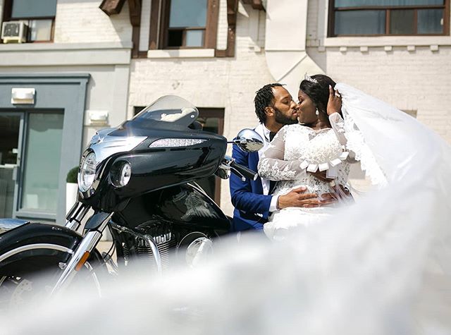 Whatever it takes to capture that &quot;Epic Moment&quot; 😉📸 *Special thanks to the biker - you rock!🛵 📲Booking available 2019 &amp; 2020 .
.
.
.
.
#weddingday  #downtowntoronto #loveauthentic #indianmotorcycle #vscoportrait #torontolifestyle #el