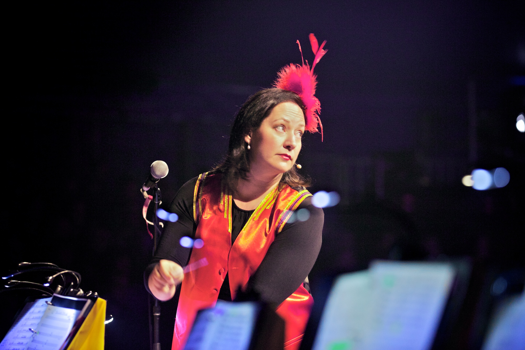 Anita as Musical Director of Barnum: The Musical - Photograph by William Hall