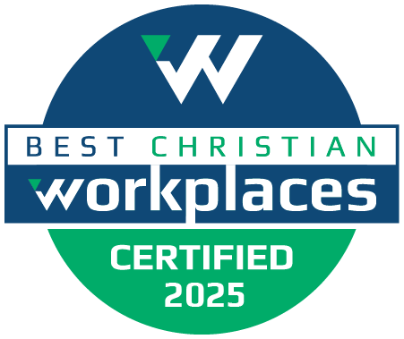 Best Christian Workplaces 2025 certification badge