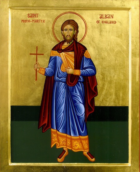 St. Alban, first martyr in Britain and patron Saint of our church