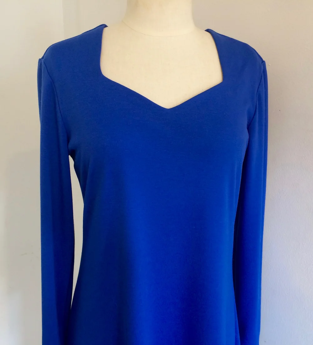 Blue Knit Travel Dress Go Travelwear Blue Knit Travel Dress Go Travelwear