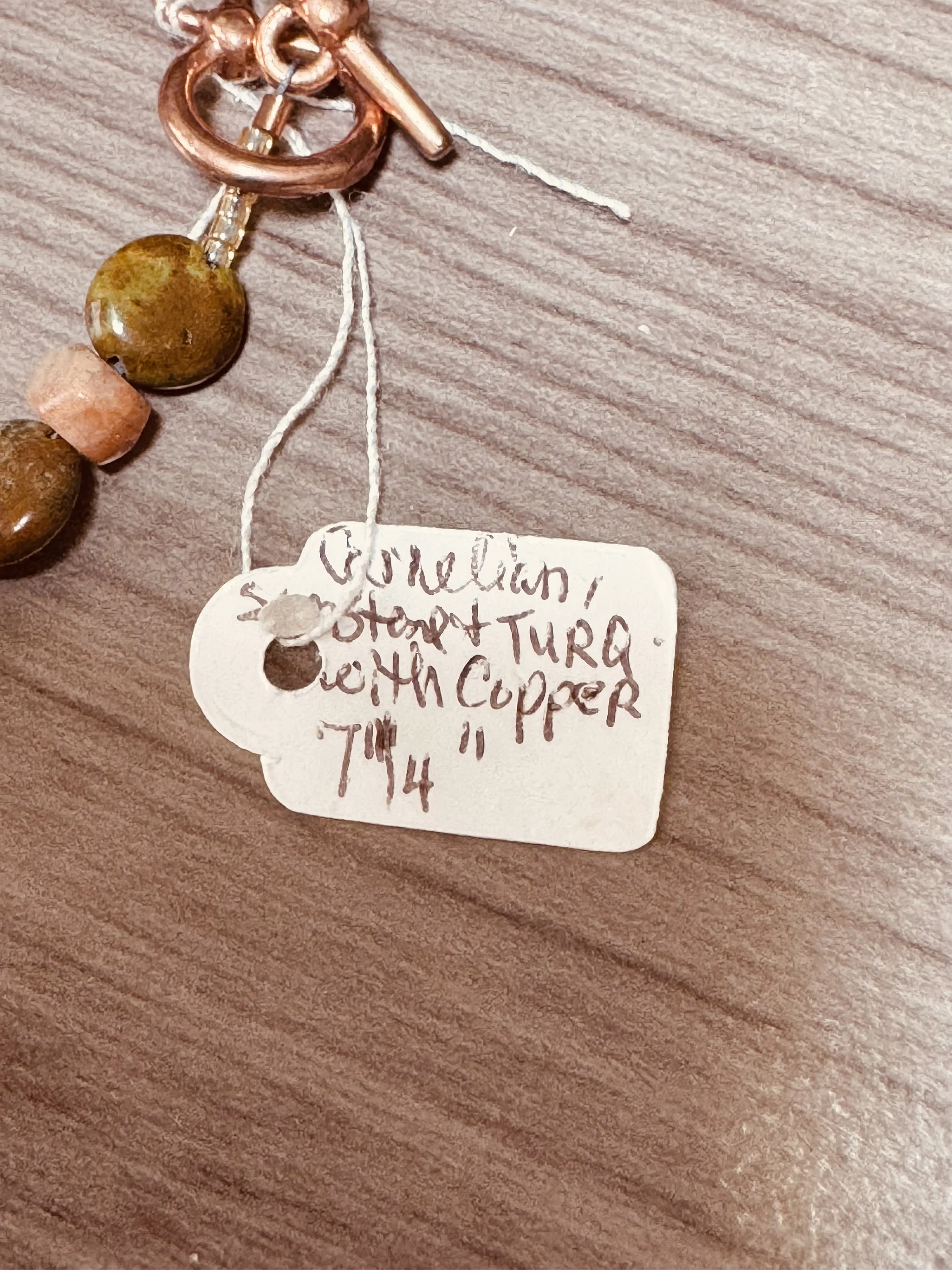 Carnelian Sunstone and Turq. bracelet tag.jpeg