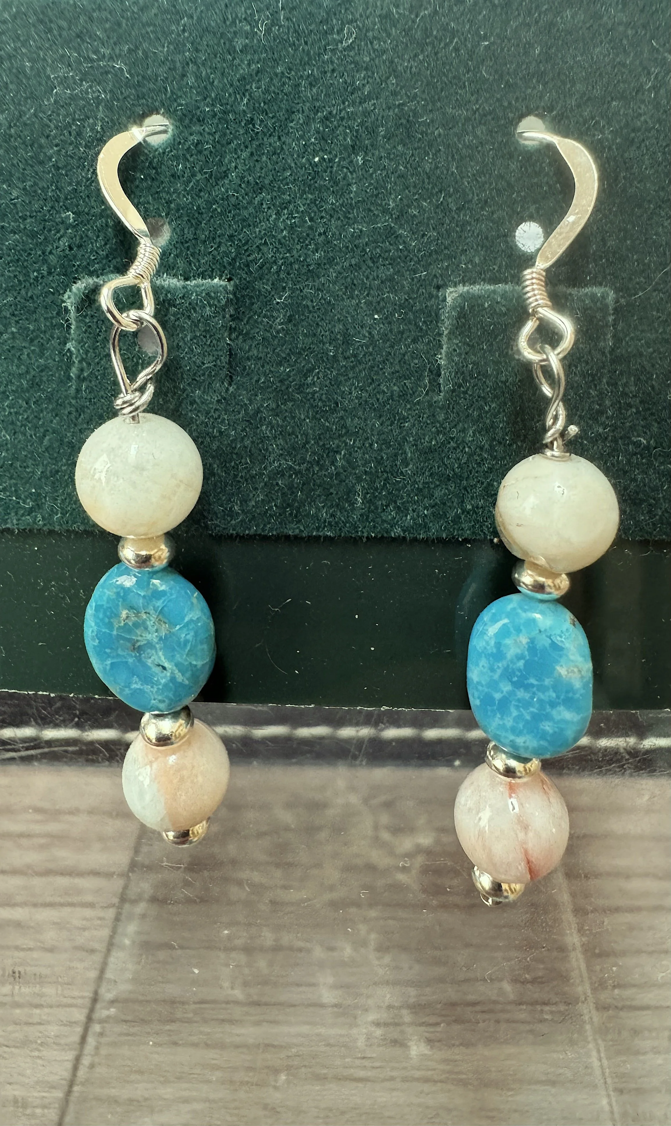 Turquoise and Beryl earrings.jpeg