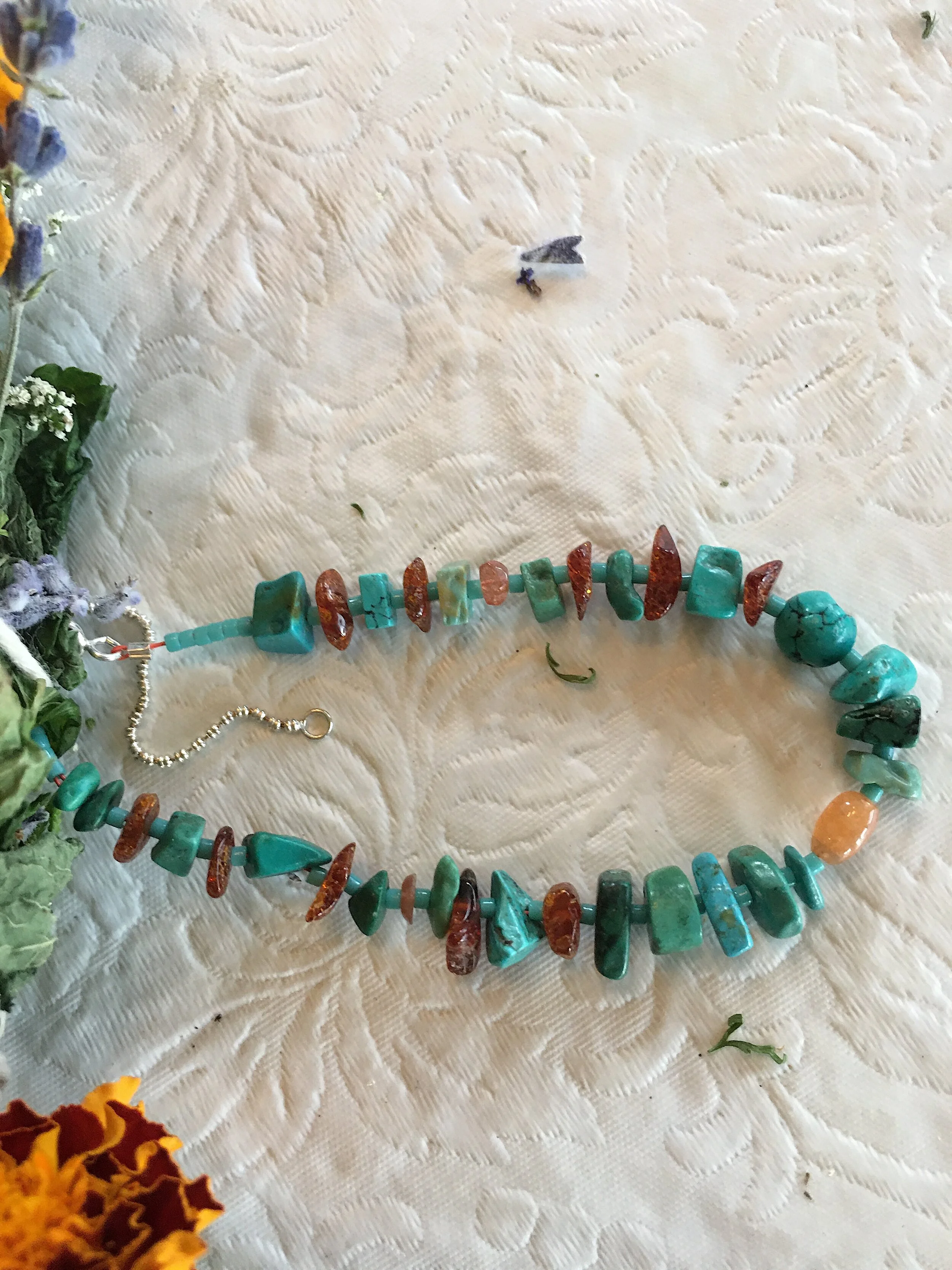 3 marigold with Turq CHIP and Amber closeup.JPG