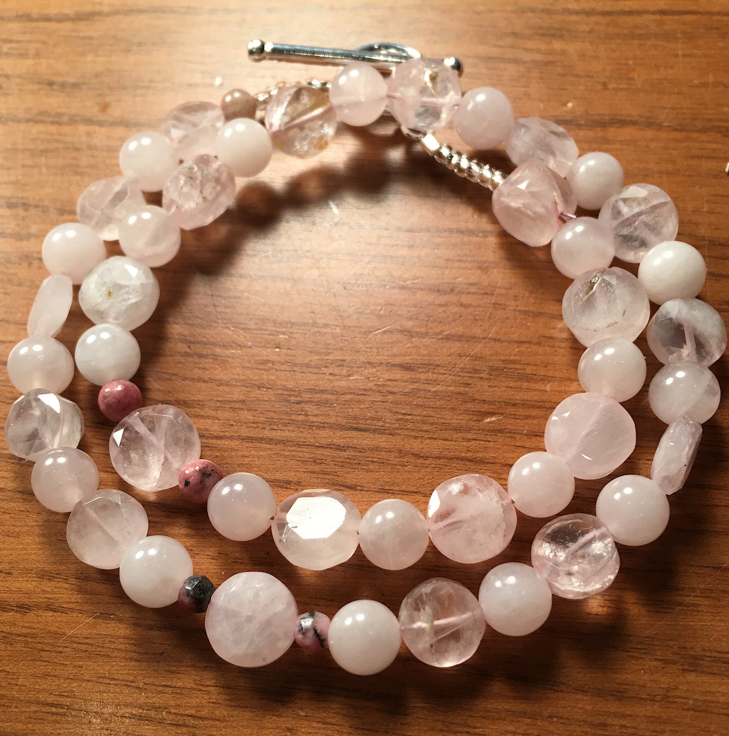 Rose Quartz and Rhodonite double wrap.jpg