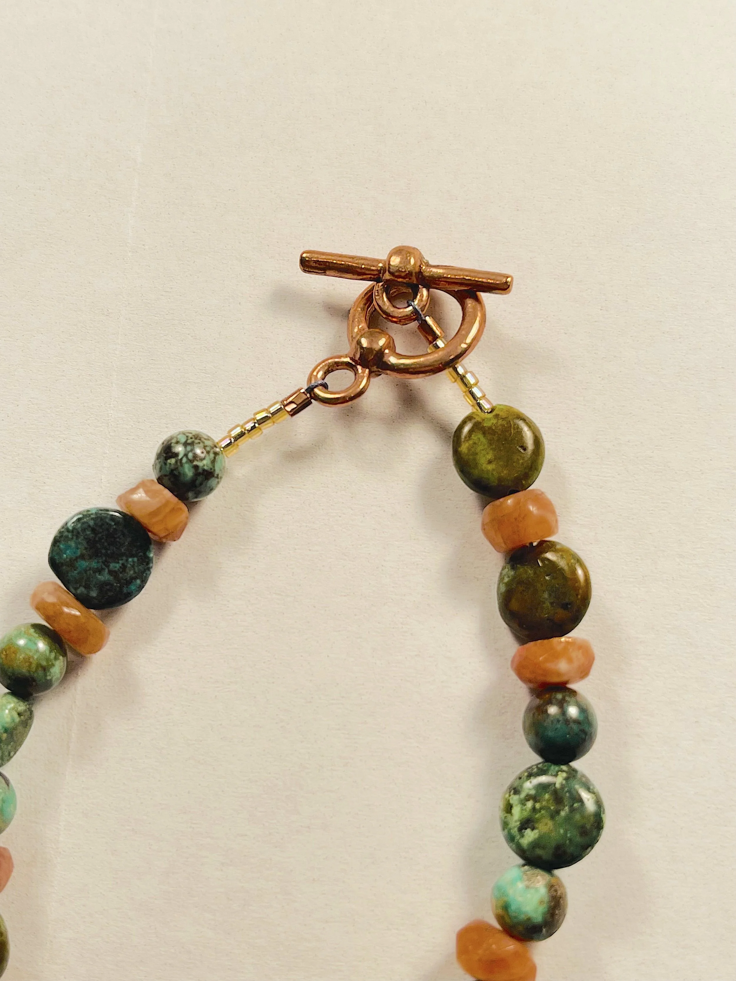 Carnelian, Sunstone and Green Turquoise bracelet-clasp.jpg