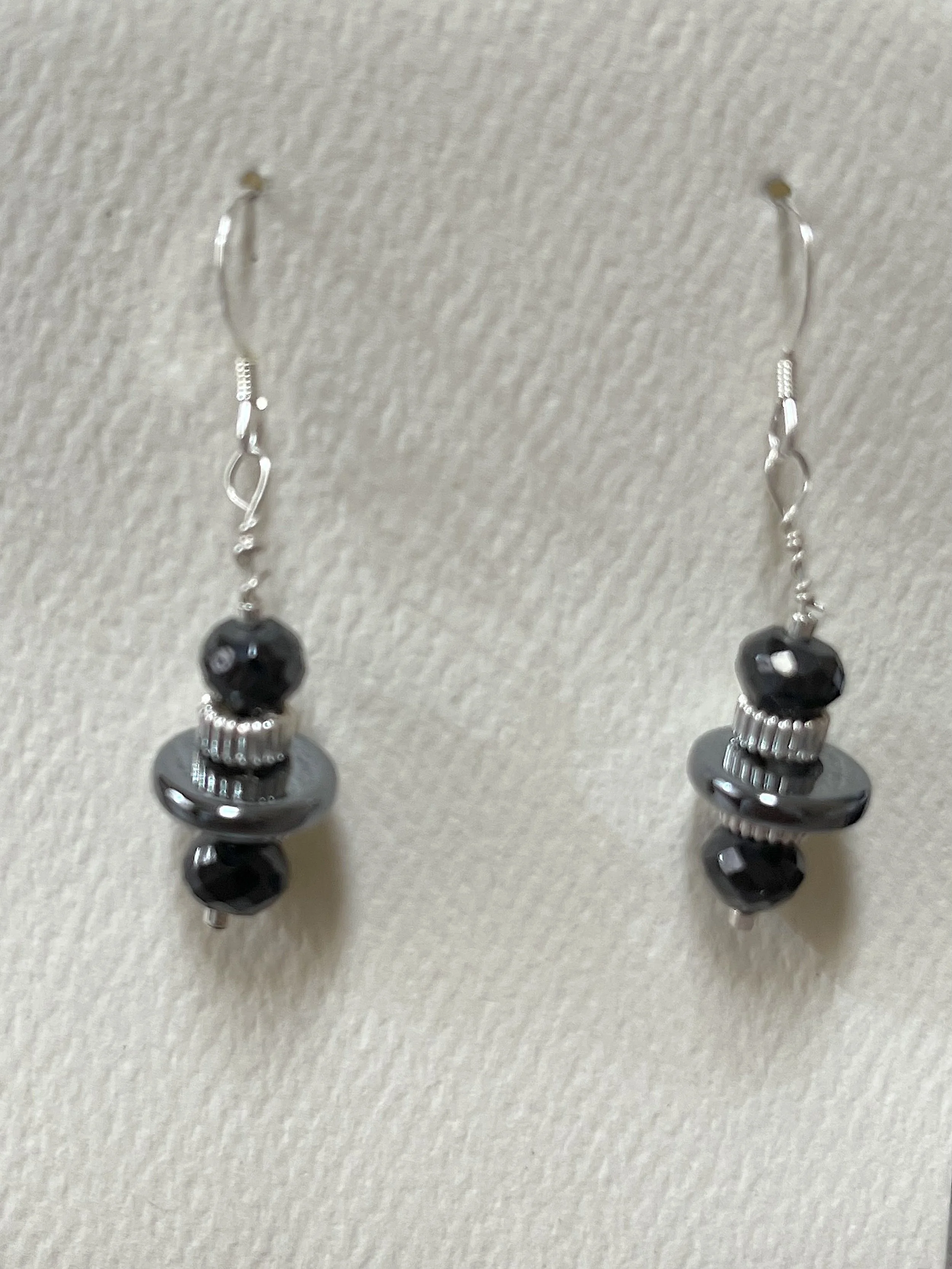 Hematite and spinel earrings.jpg