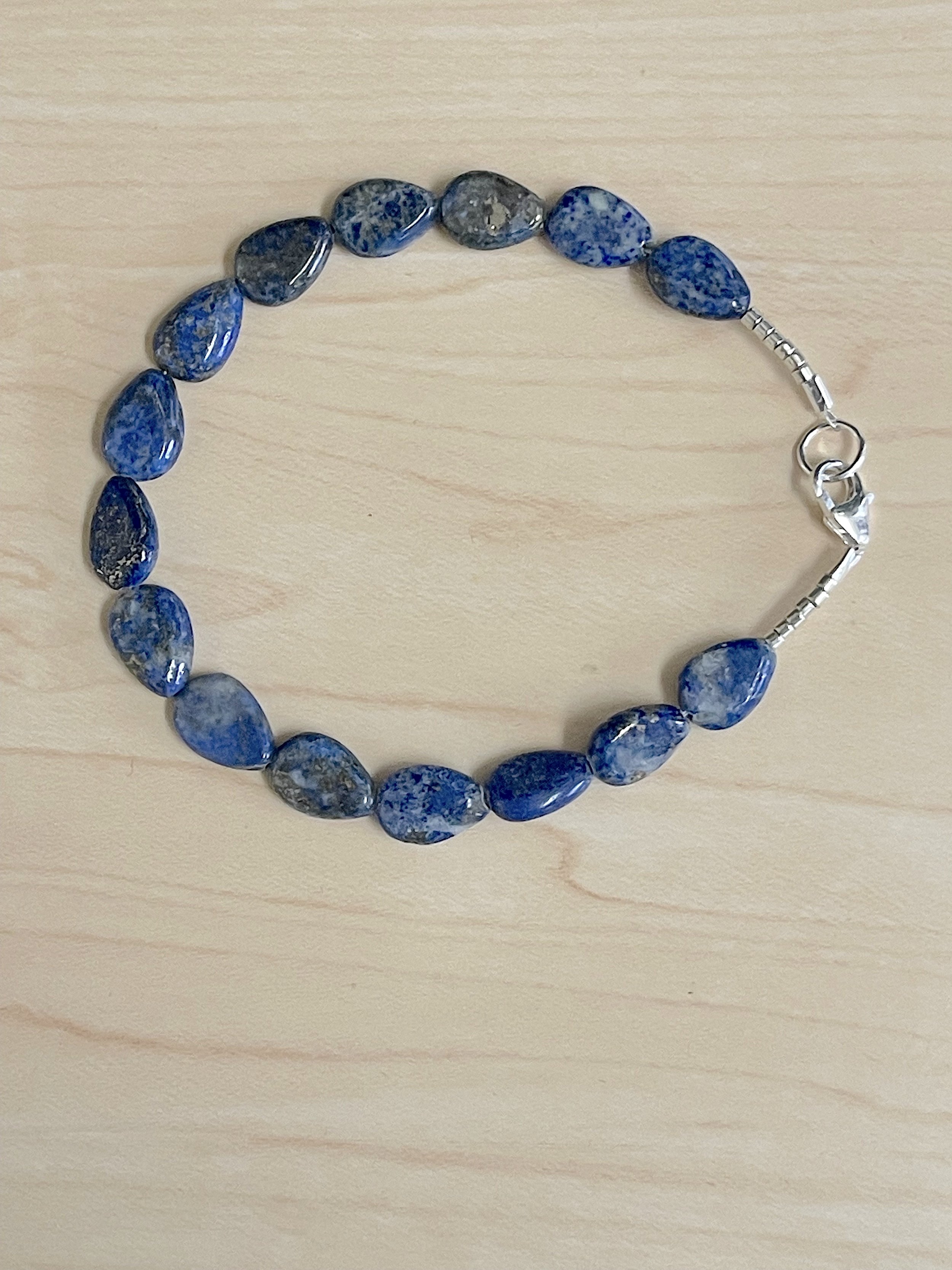 Denim Lapis teardrop bracelet.jpg