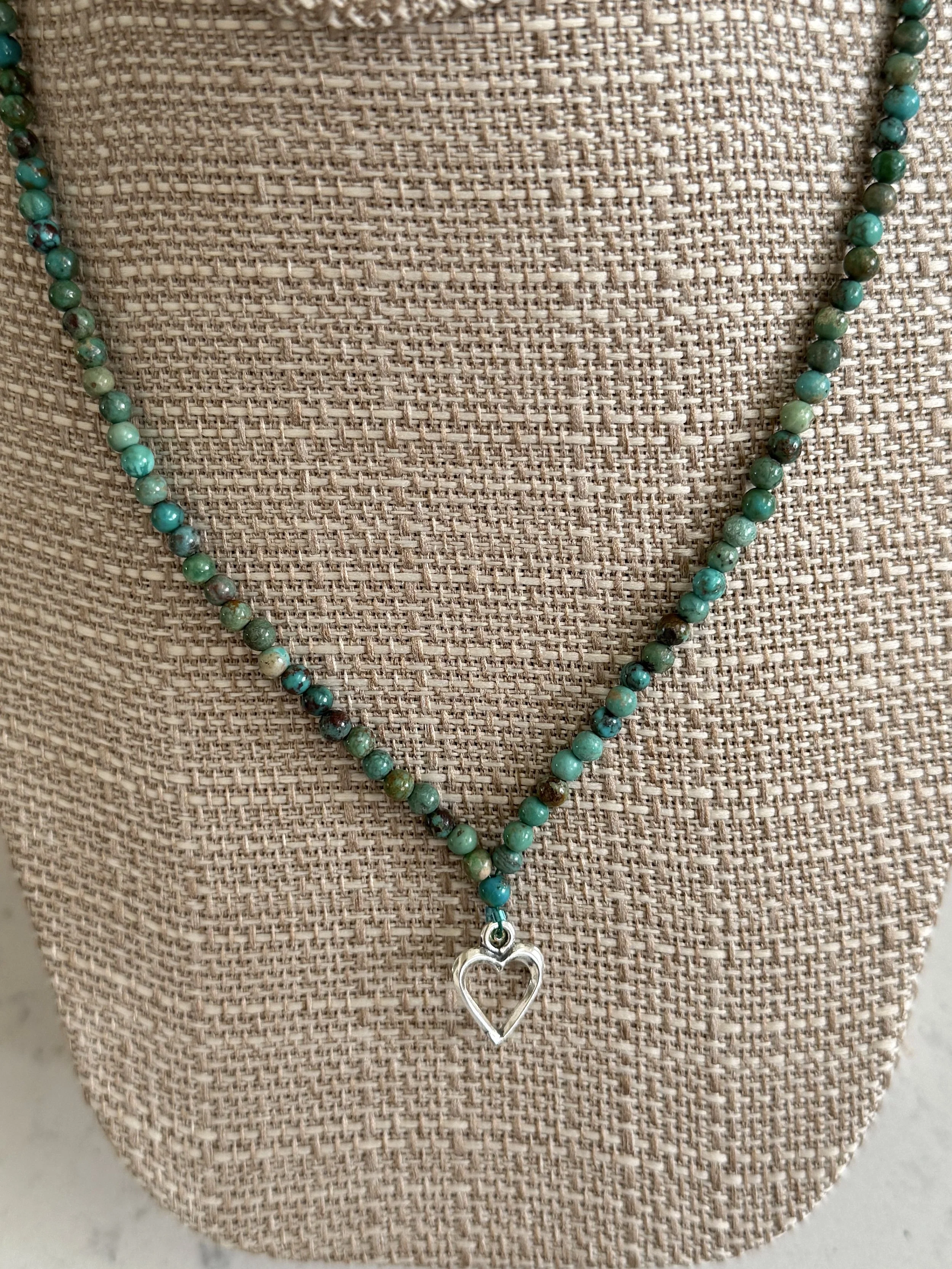 Silver Heart with Turquoise close on stand.jpg