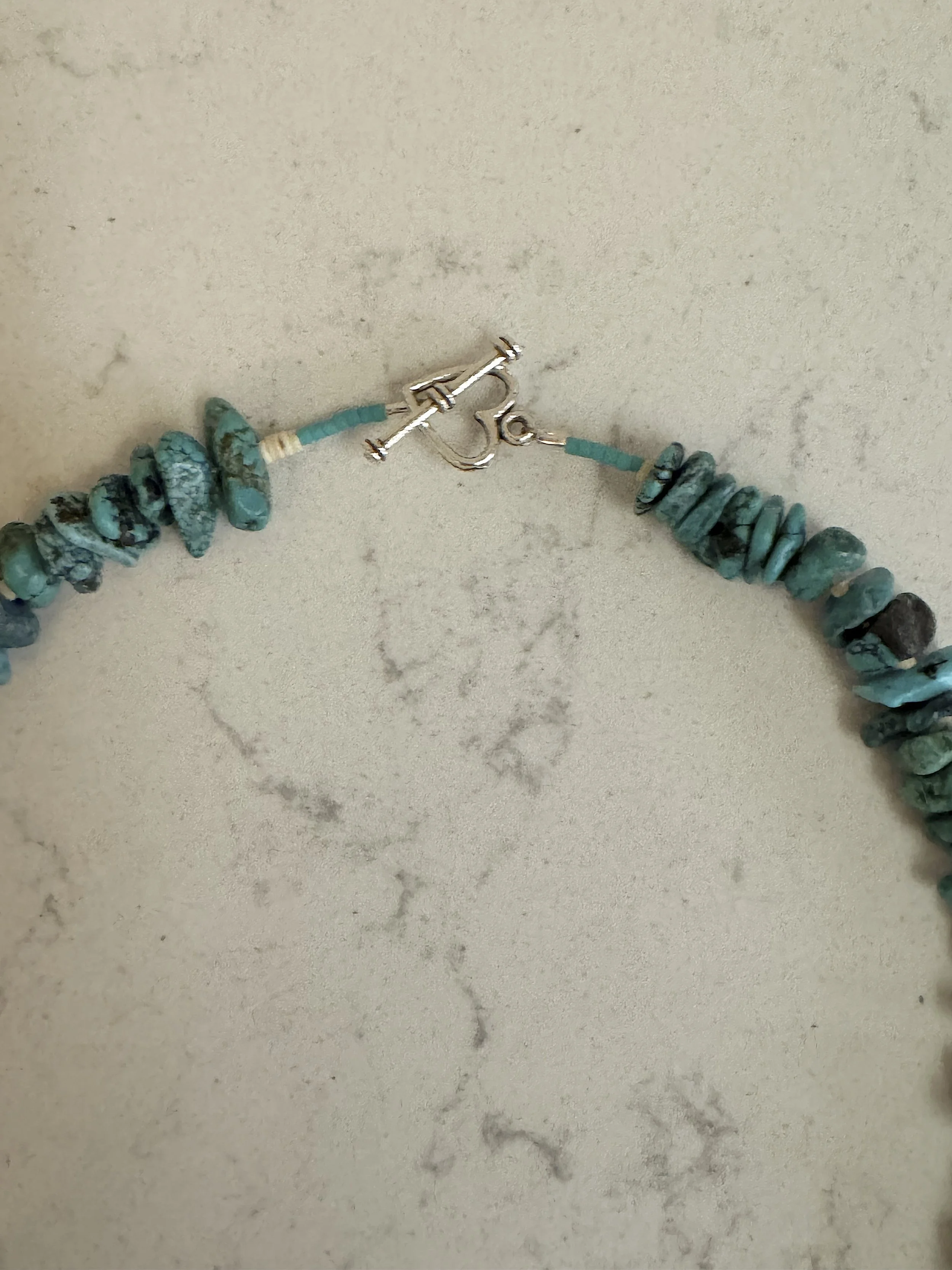 Clam Shell Heishi and Turq. clasp.jpg