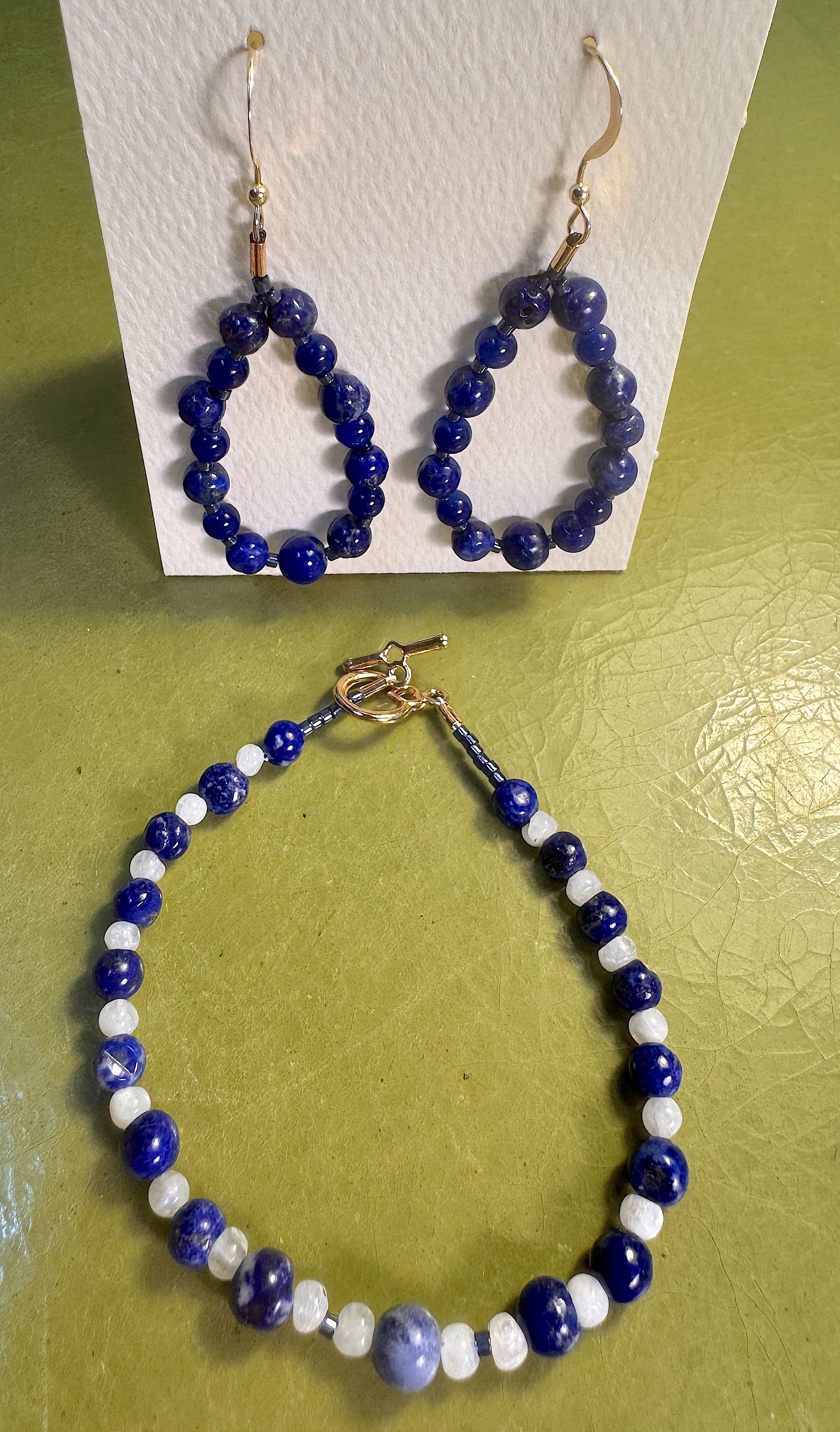 Lapis large hoops and matching bracelet.jpeg