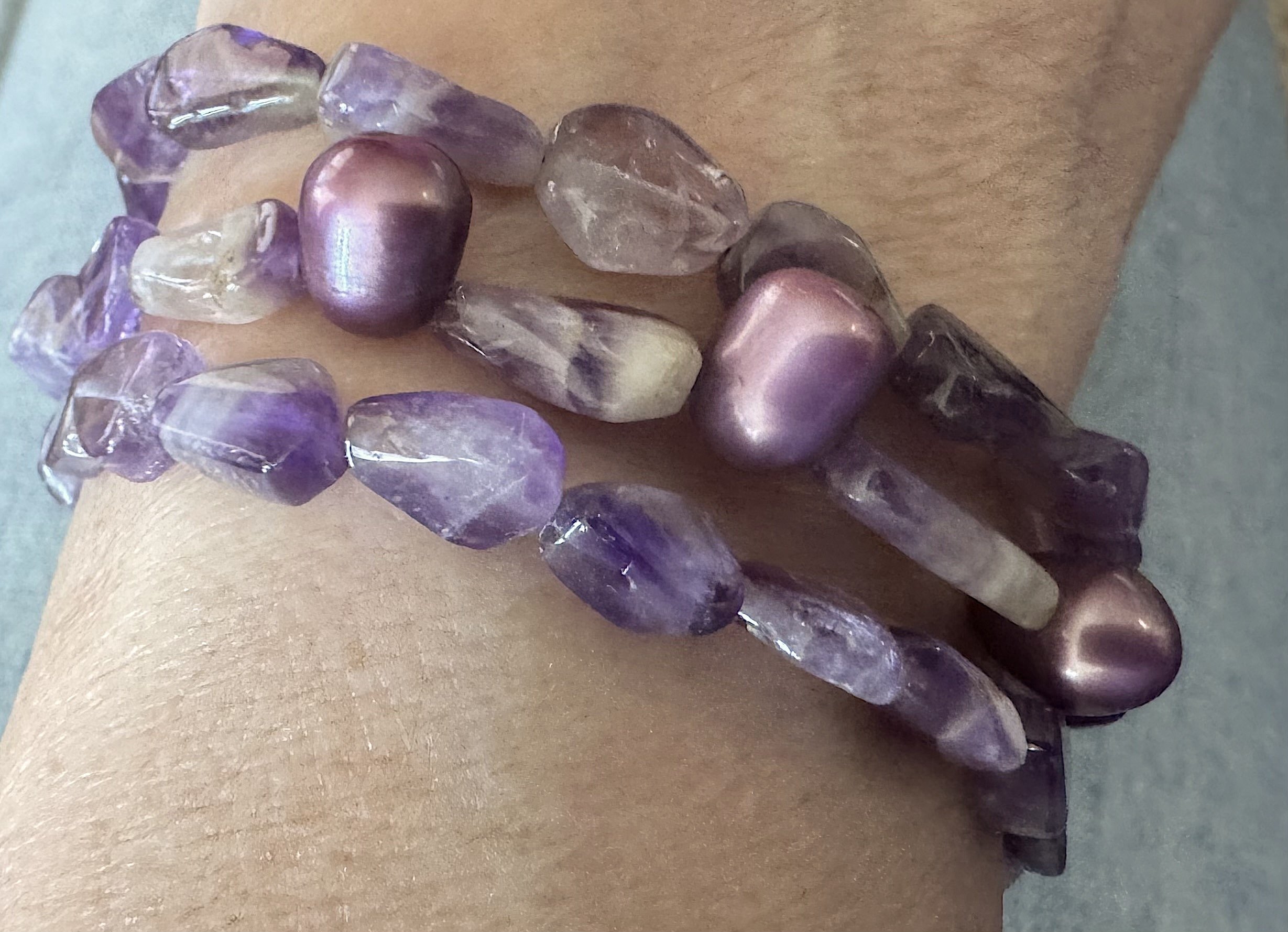 Purple Flowers necklace as bracelet.jpeg