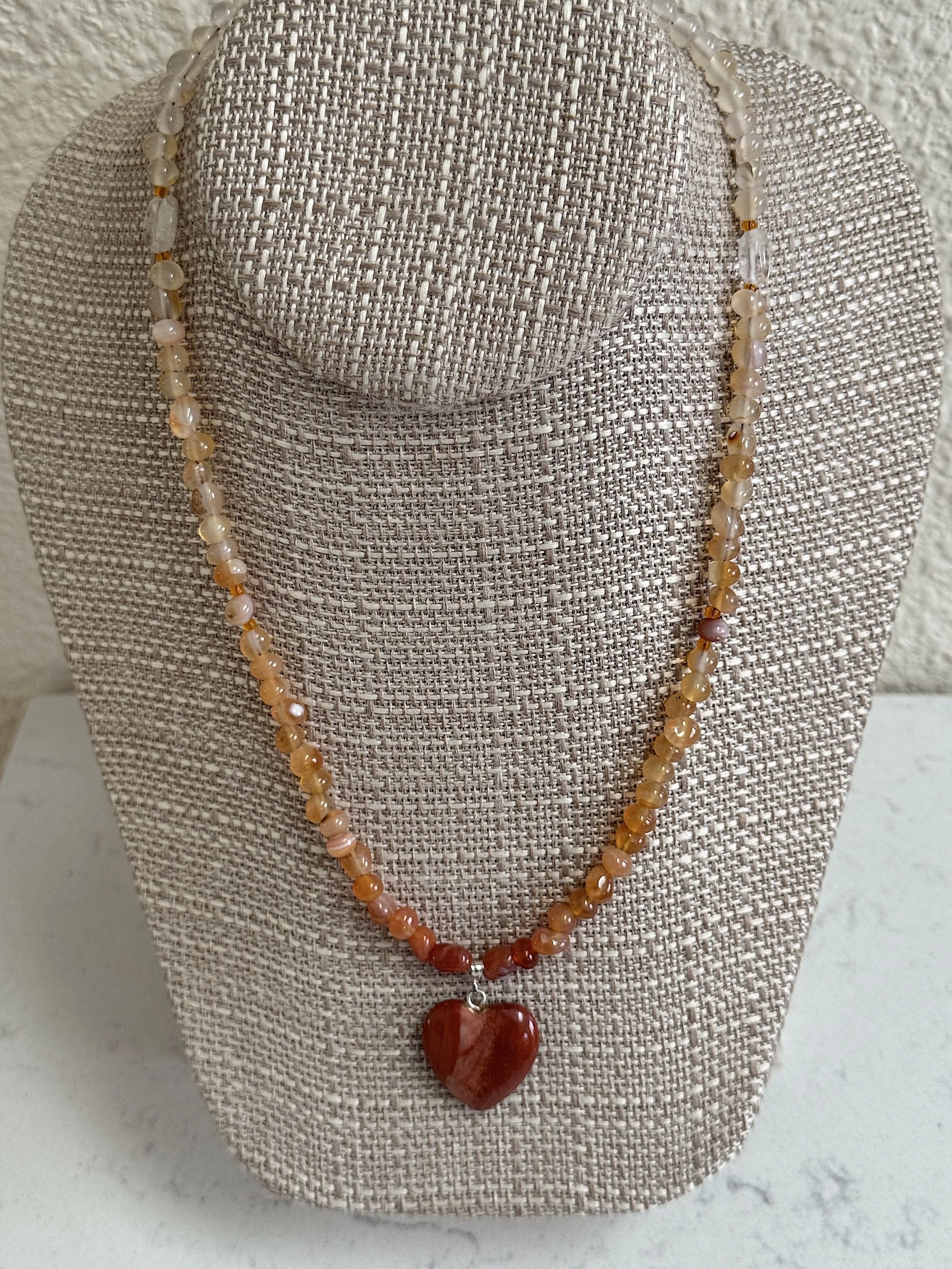 Mixed Agate with Red Agate heart o stnad.jpeg