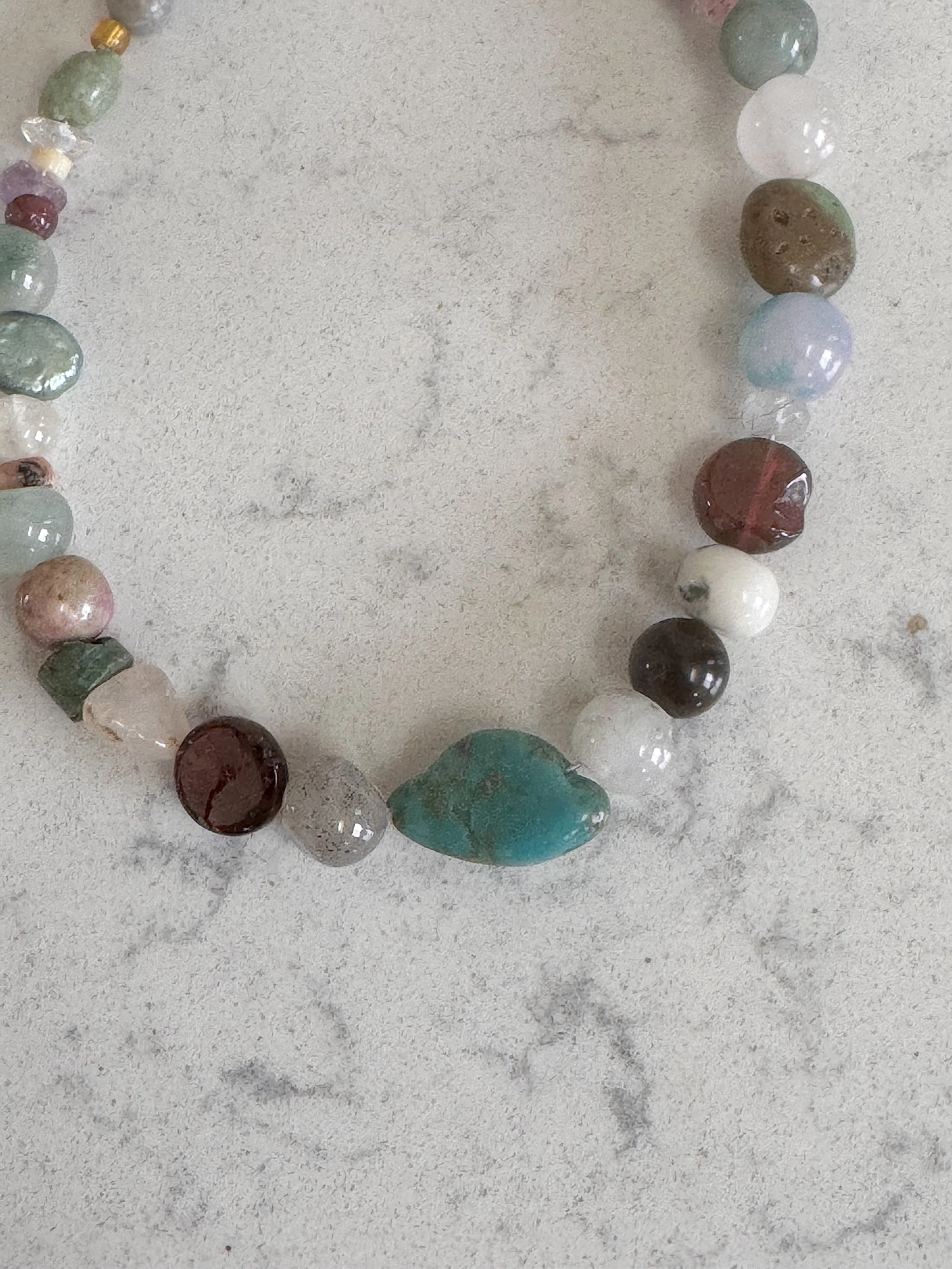 Everything Odds and Ends bracelet turquoise center closeup.jpeg