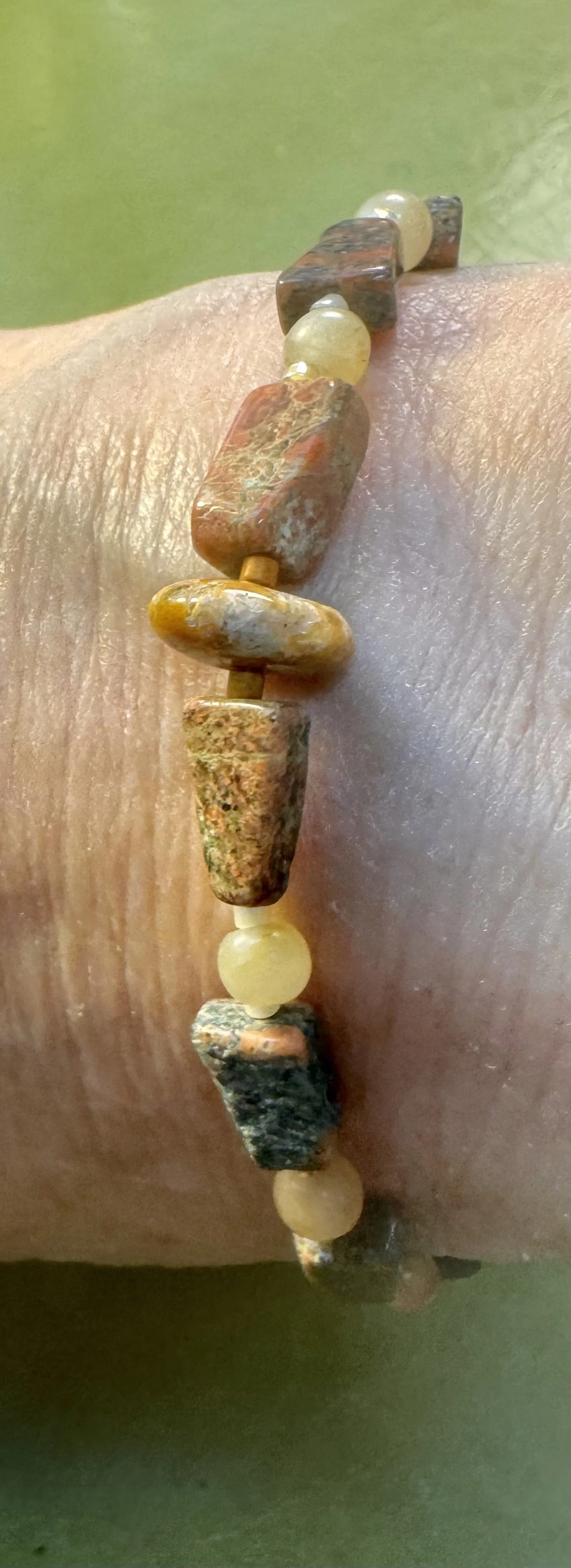 Jasper and Quartz bracelets silver on me.jpeg