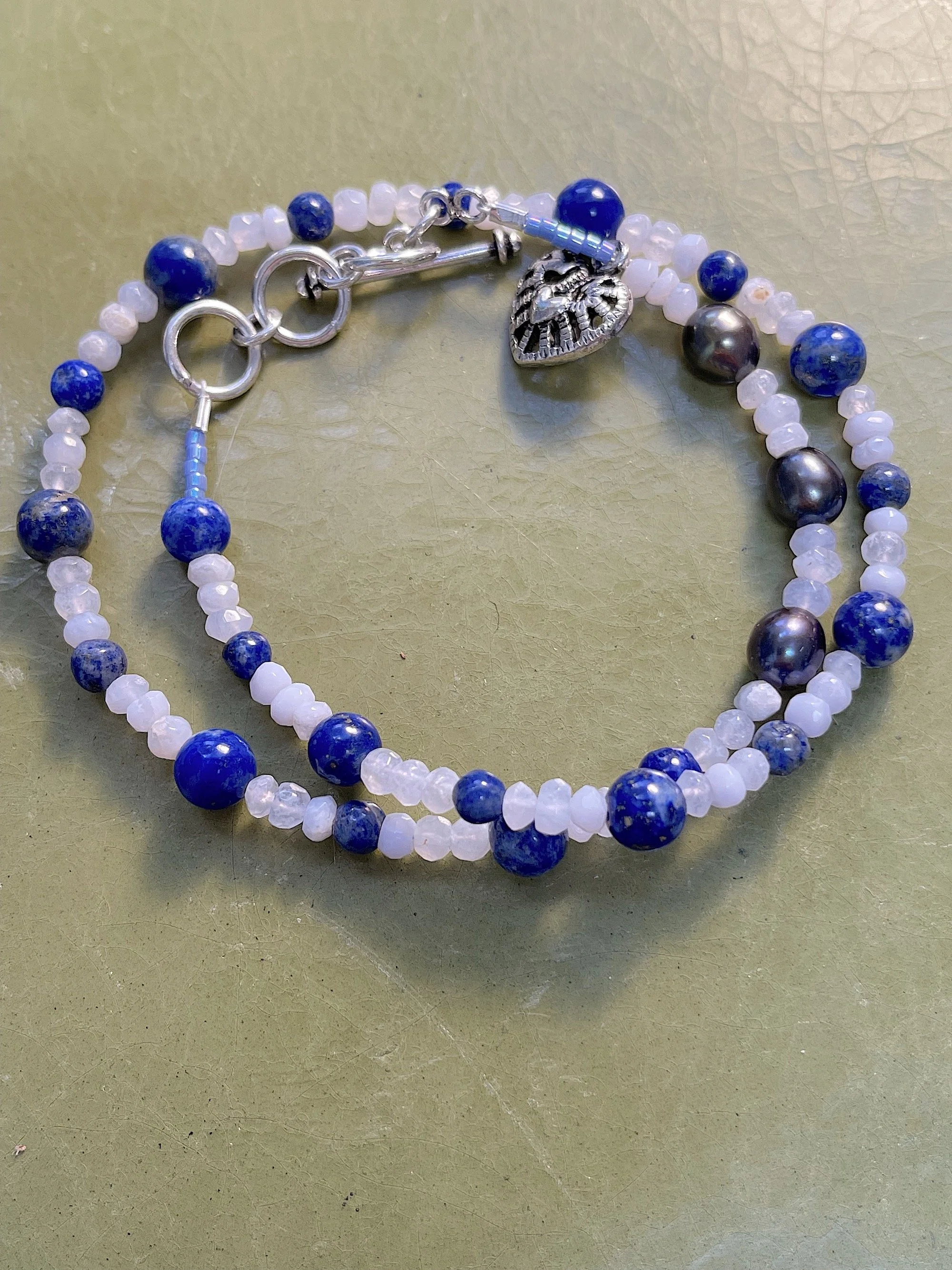 Serenity double wrap bracelet on green.jpg