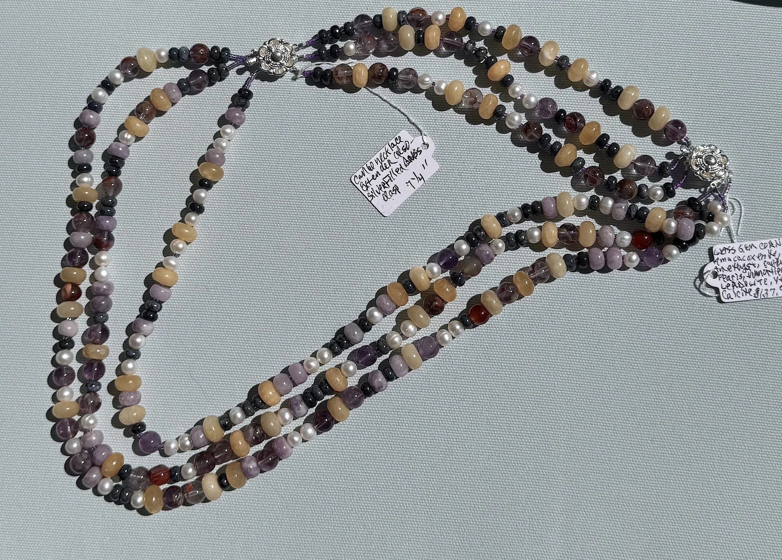 Glass Gem Corn necklace with bracelet attached.jpeg