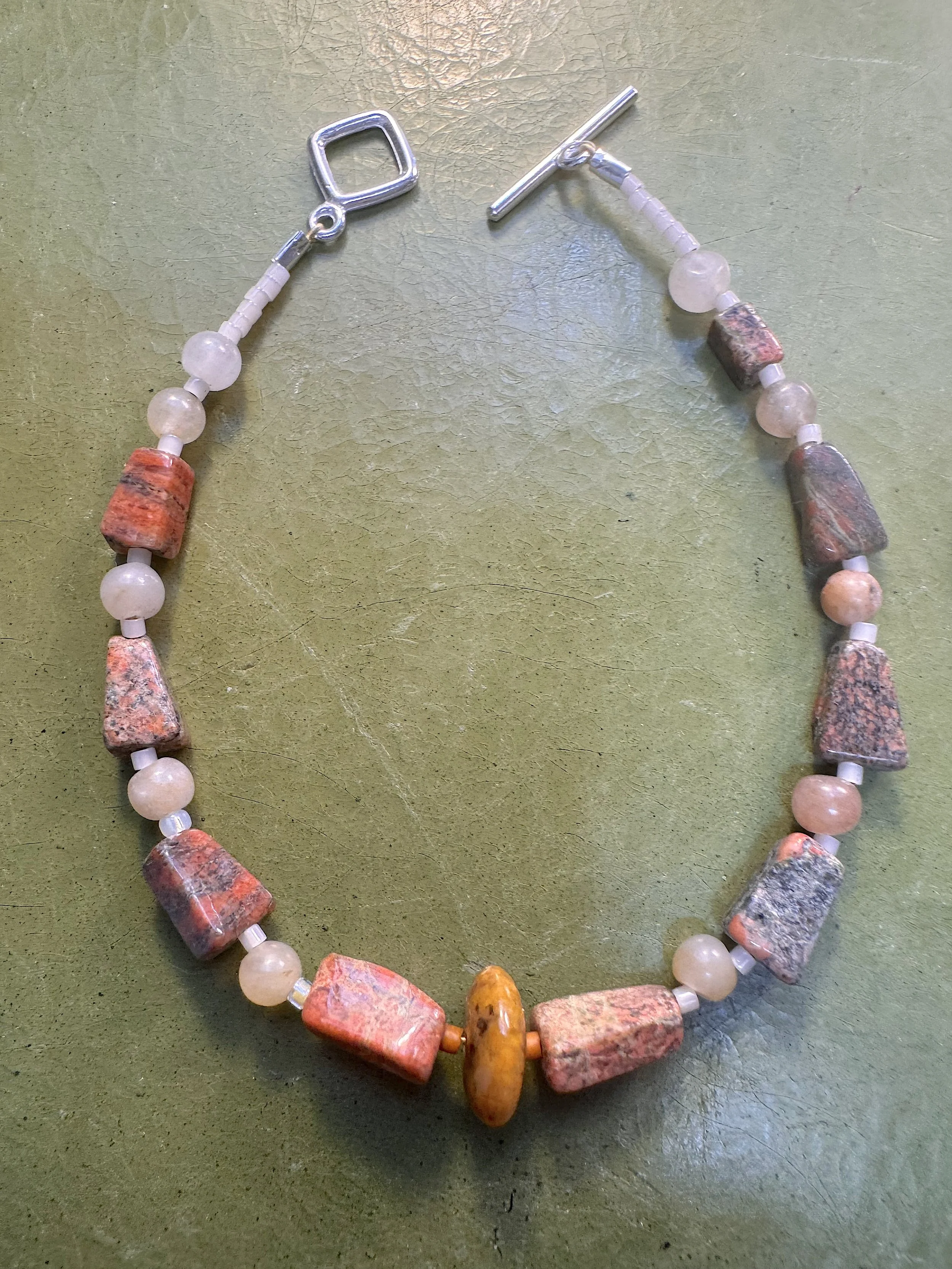 Jasper and Quartz bracelet wth silver.jpeg