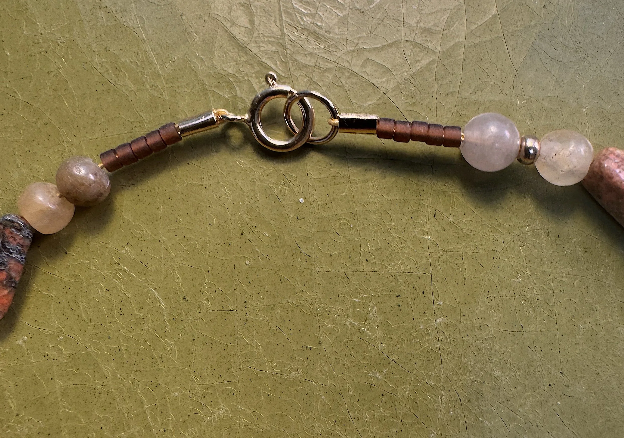 Jasper and Quartz bracelet gold clasp.jpeg