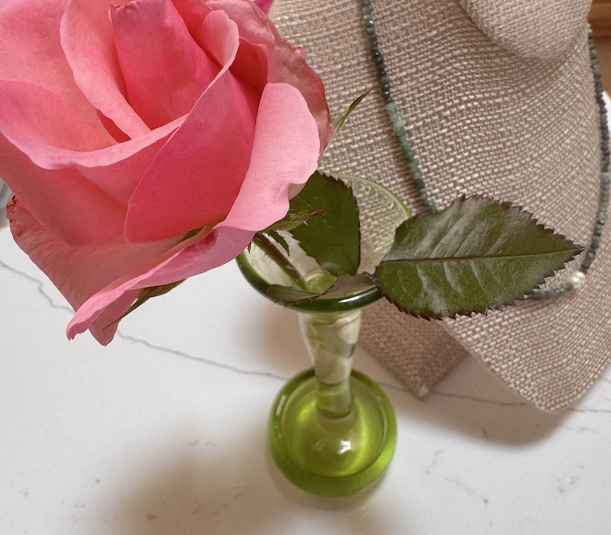 Two Pearls-Emerald pink rose.jpeg