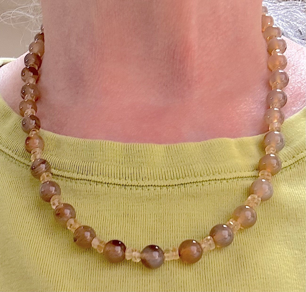 Banded Agate and Citrine on me.jpeg